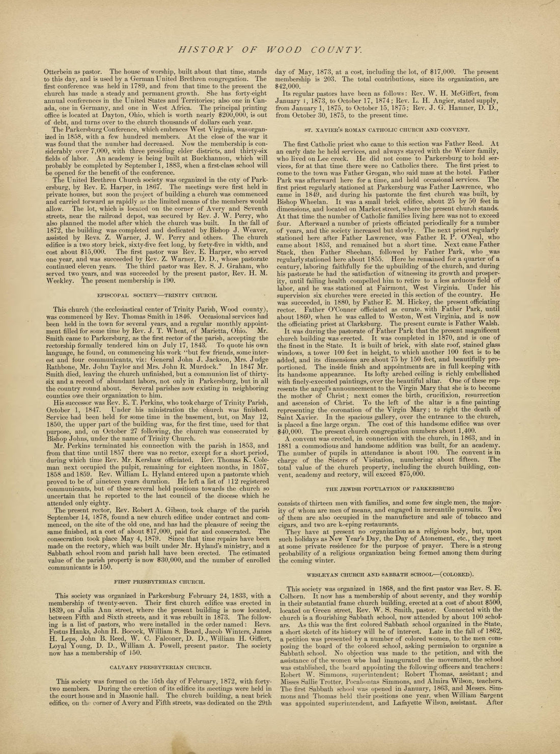 This old map of Pleasants County, , West Virginia, Wood County was created by H.H. Hardesty (Firm) in 1882