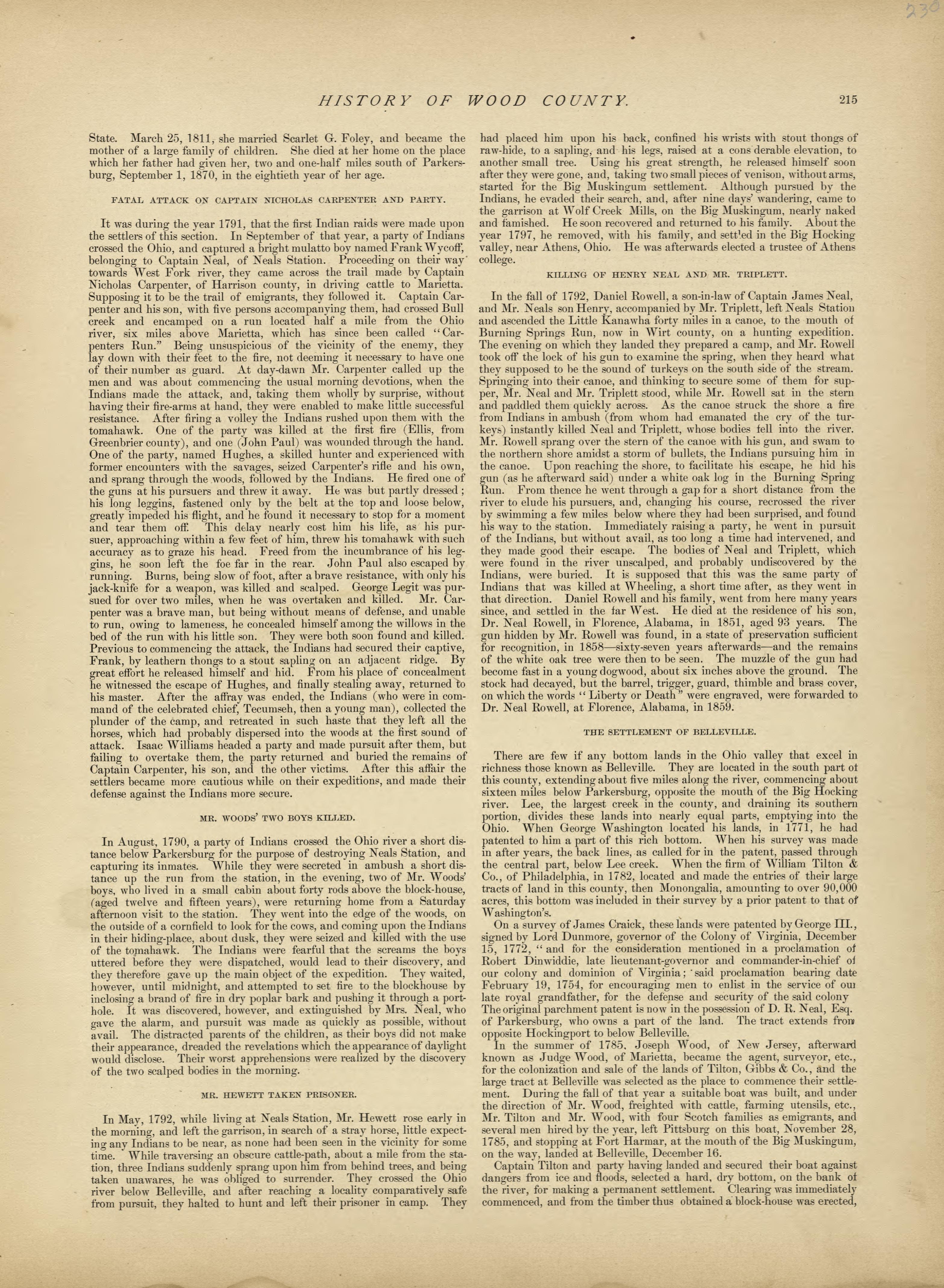 This old map of Pleasants County, , West Virginia, Wood County was created by H.H. Hardesty (Firm) in 1882