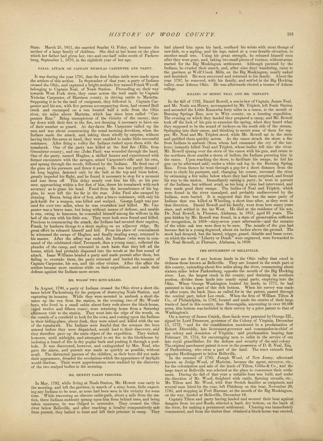 This old map of Pleasants County, , West Virginia, Wood County was created by H.H. Hardesty (Firm) in 1882