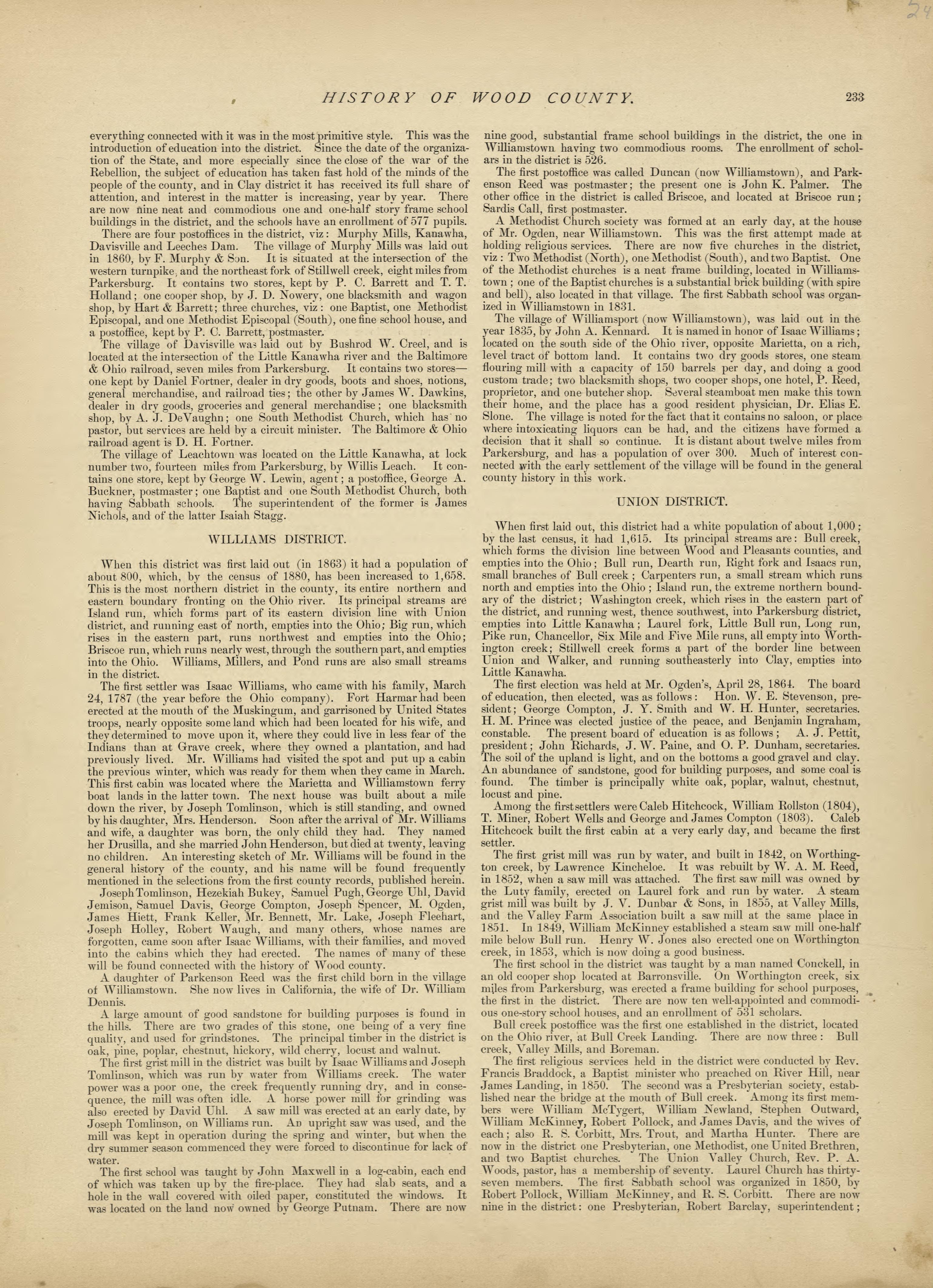 This old map of Pleasants County, , West Virginia, Wood County was created by H.H. Hardesty (Firm) in 1882