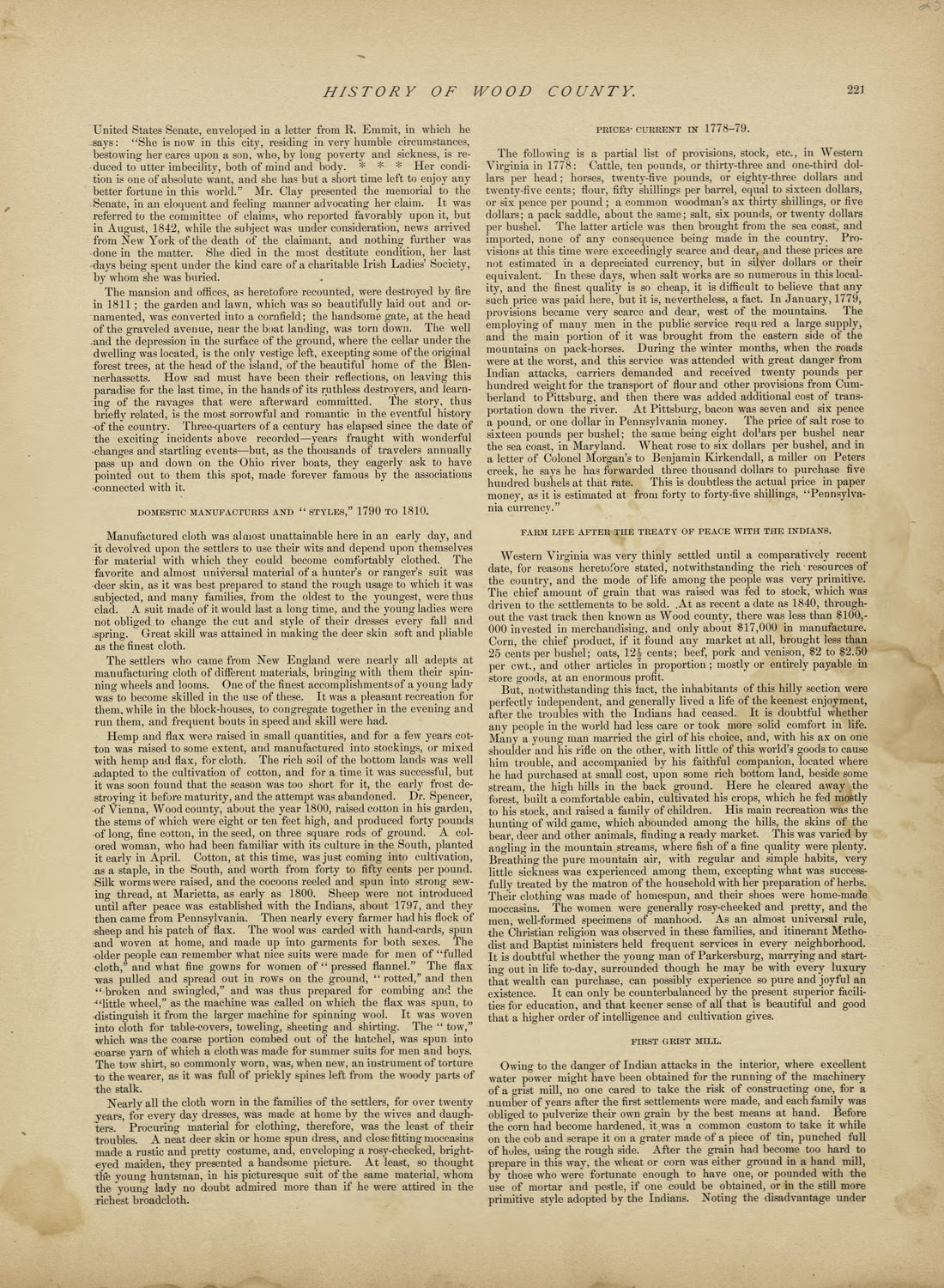 This old map of Pleasants County, , West Virginia, Wood County was created by H.H. Hardesty (Firm) in 1882