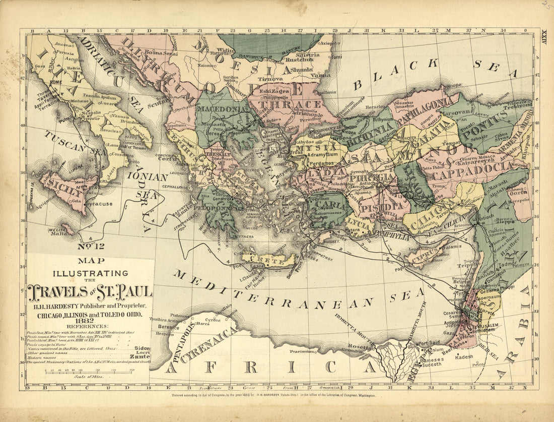 This old map of Pleasants County, , West Virginia, Wood County was created by H.H. Hardesty (Firm) in 1882