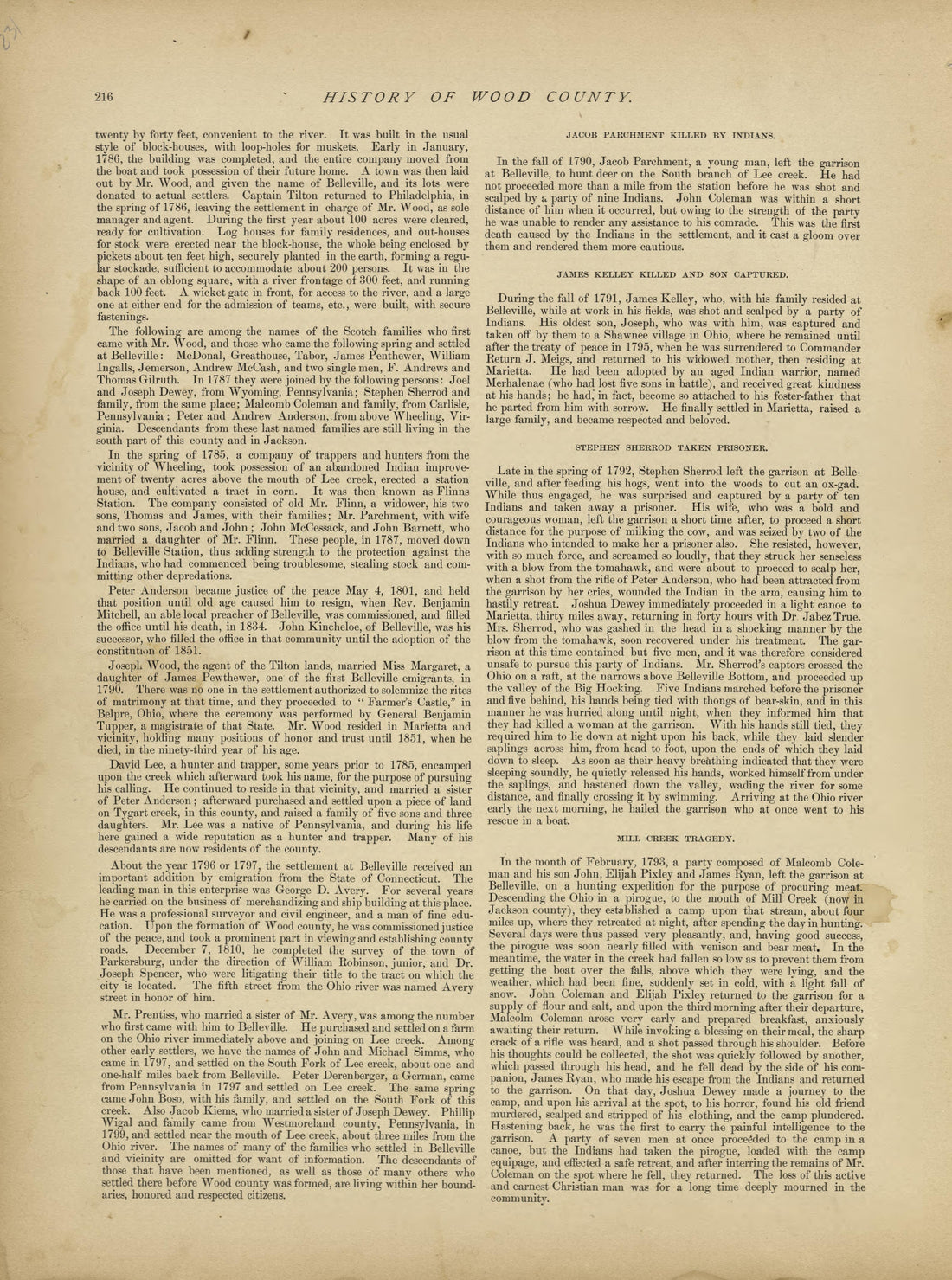 This old map of Pleasants County, , West Virginia, Wood County was created by H.H. Hardesty (Firm) in 1882