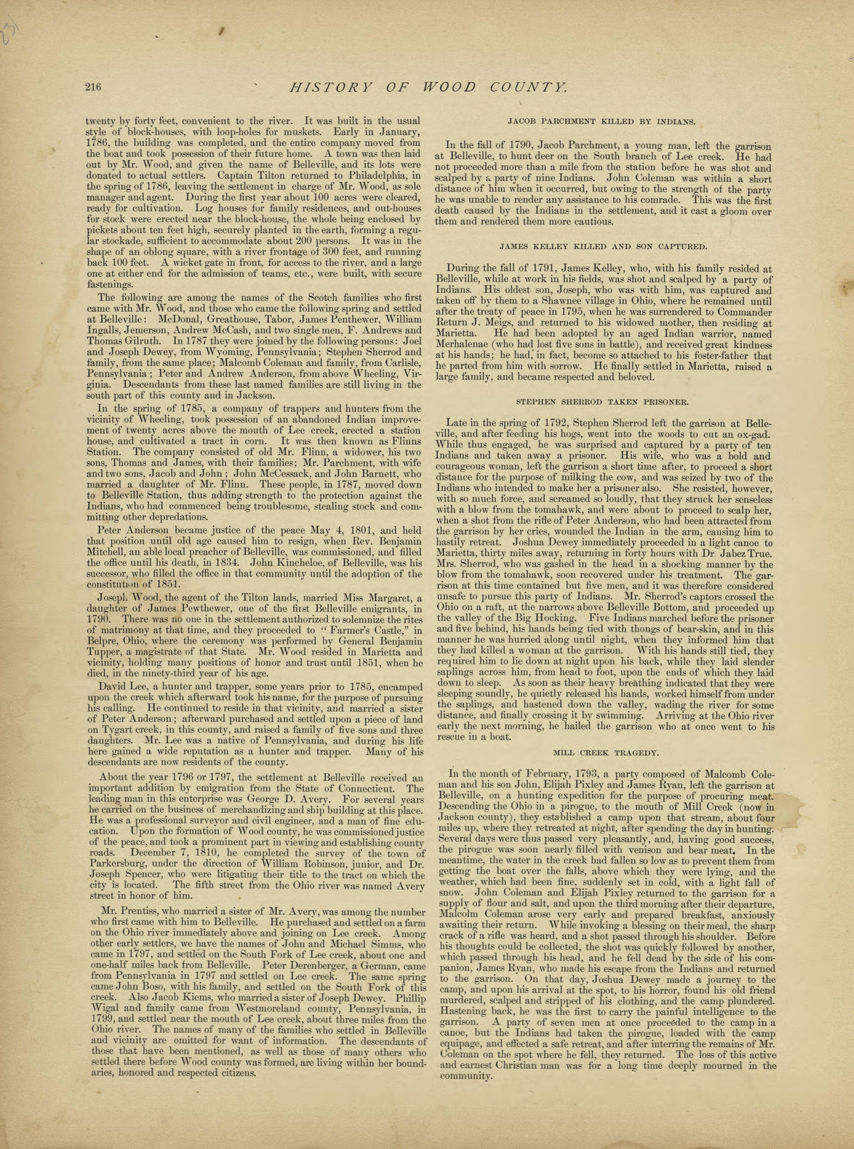 History of Wood County - Continued from Historical Hand-atlas, Illustrated, Containing Large Scale Copper Plate Maps of Each State and Territory of the United States, and the Provinces of Canada, Together With a Complete Reference Map of the World, �... by Relic Map Company
