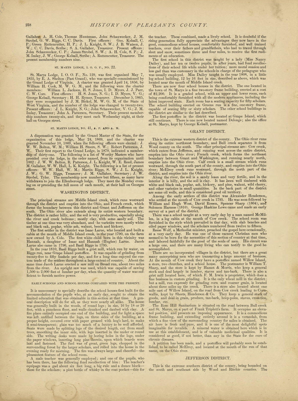 History of Pleasants County - Continued from Historical Hand-atlas, Illustrated, Containing Large Scale Copper Plate Maps of Each State and Territory of the United States, and the Provinces of Canada, Together With a Complete Reference Map of the Worl... by Relic Map Company