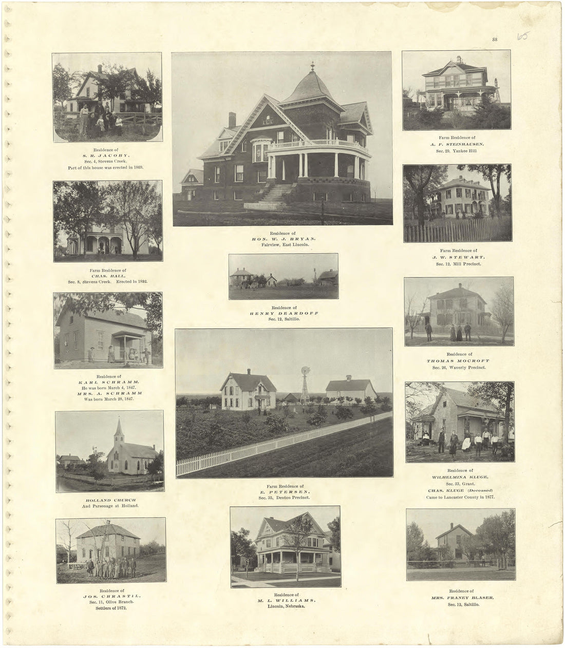 This old map of Lancaster County, Nebraska, was created by Scoville Publishing Company in 1903