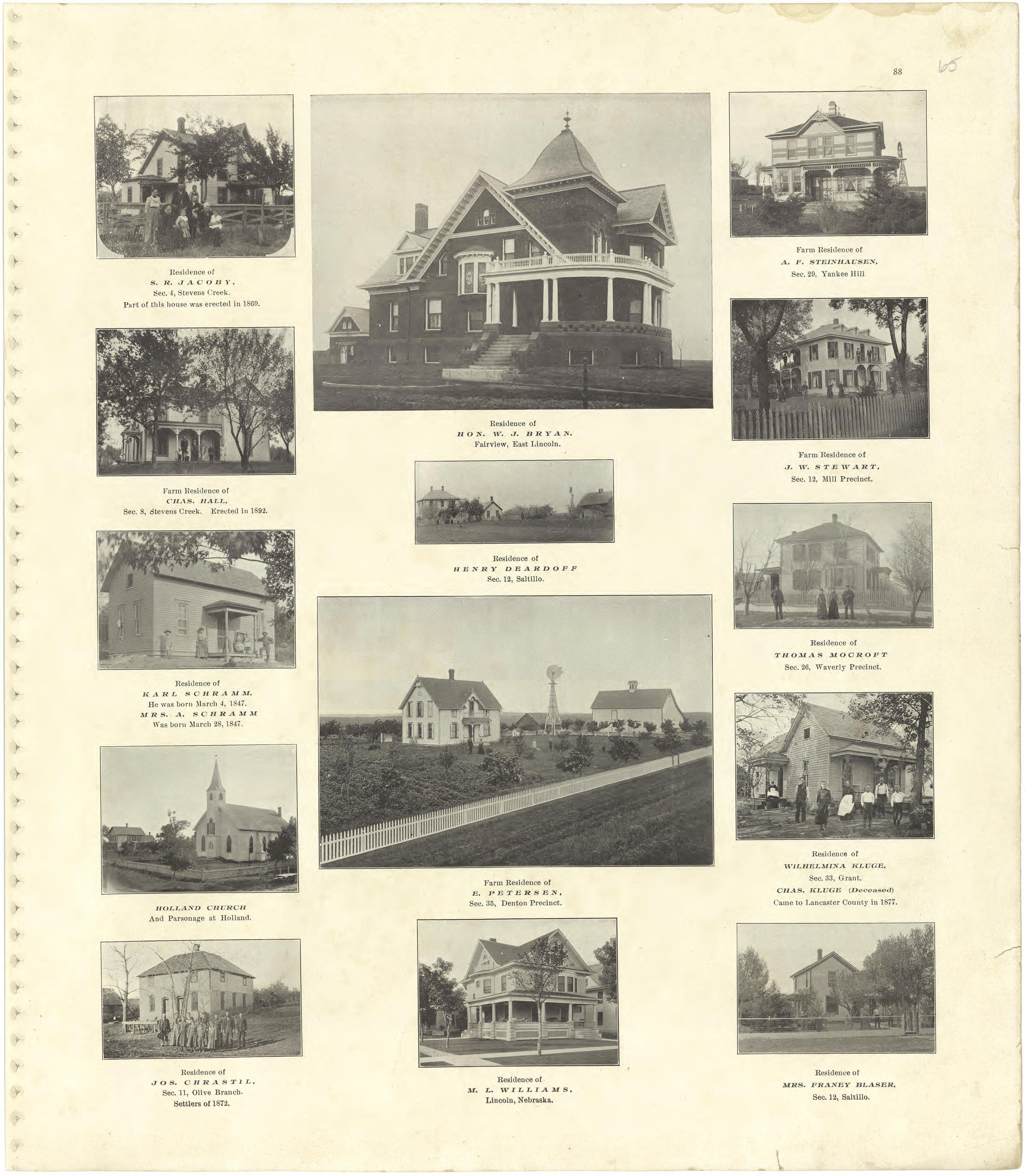 This old map of Lancaster County, Nebraska, was created by Scoville Publishing Company in 1903