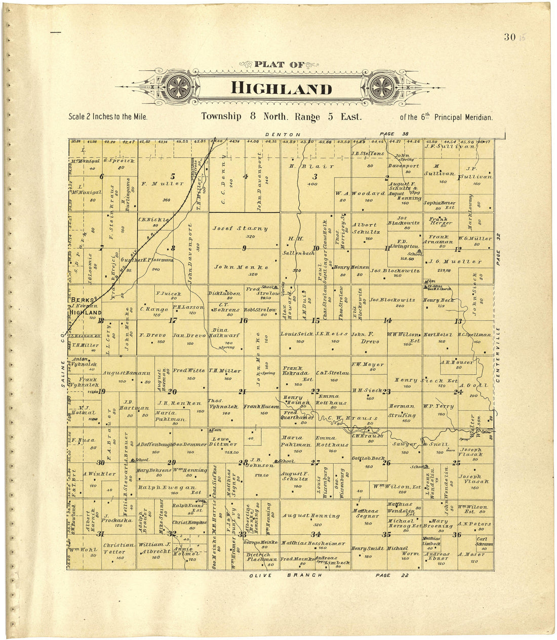 This old map of Lancaster County, Nebraska, was created by Scoville Publishing Company in 1903