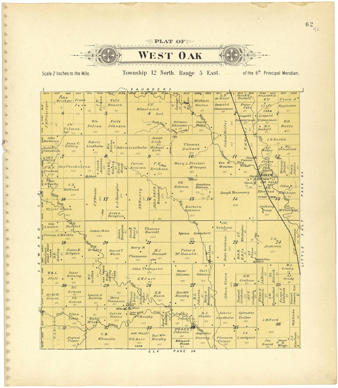 This old map of Lancaster County, Nebraska, was created by Scoville Publishing Company in 1903