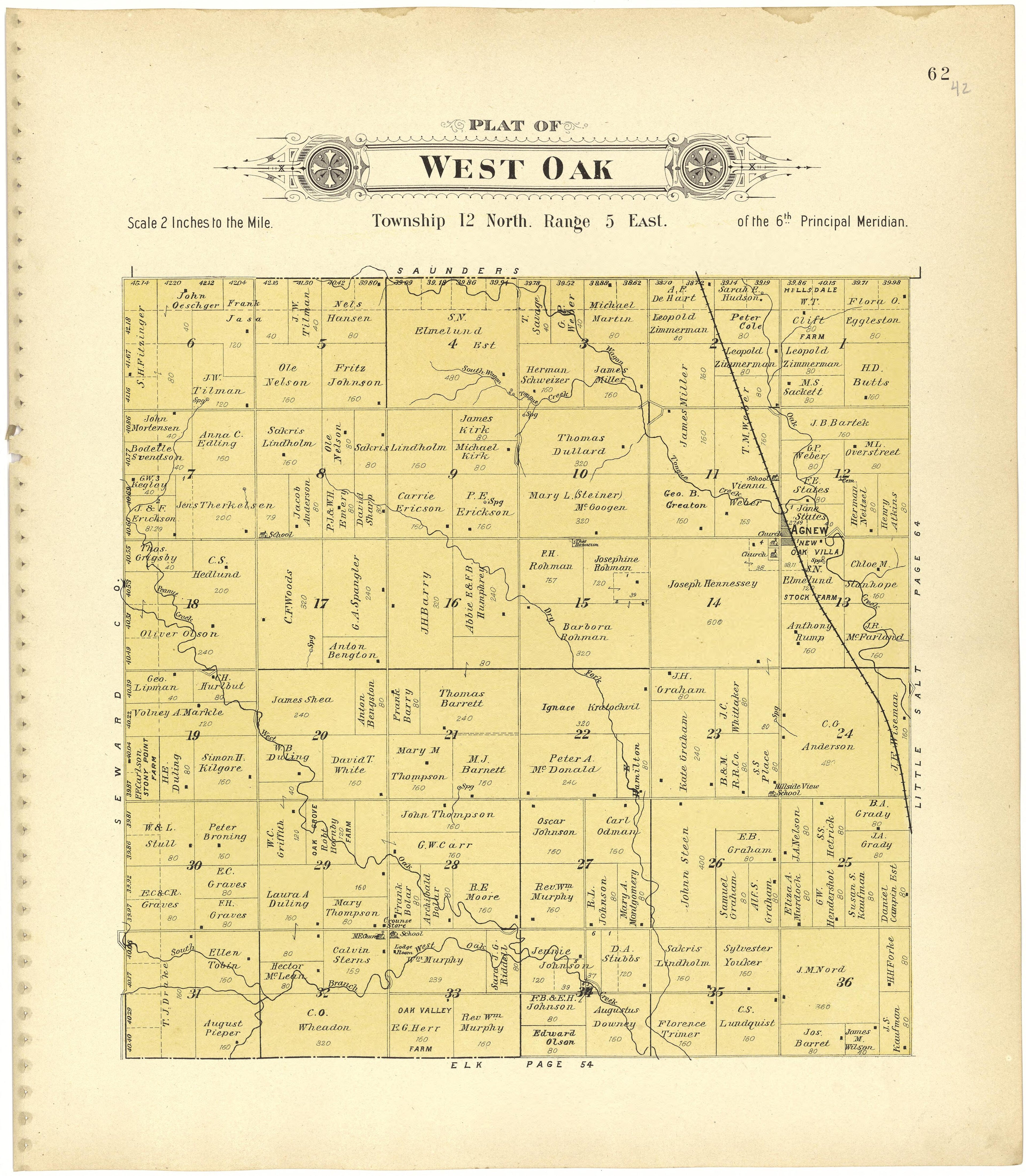This old map of Lancaster County, Nebraska, was created by Scoville Publishing Company in 1903