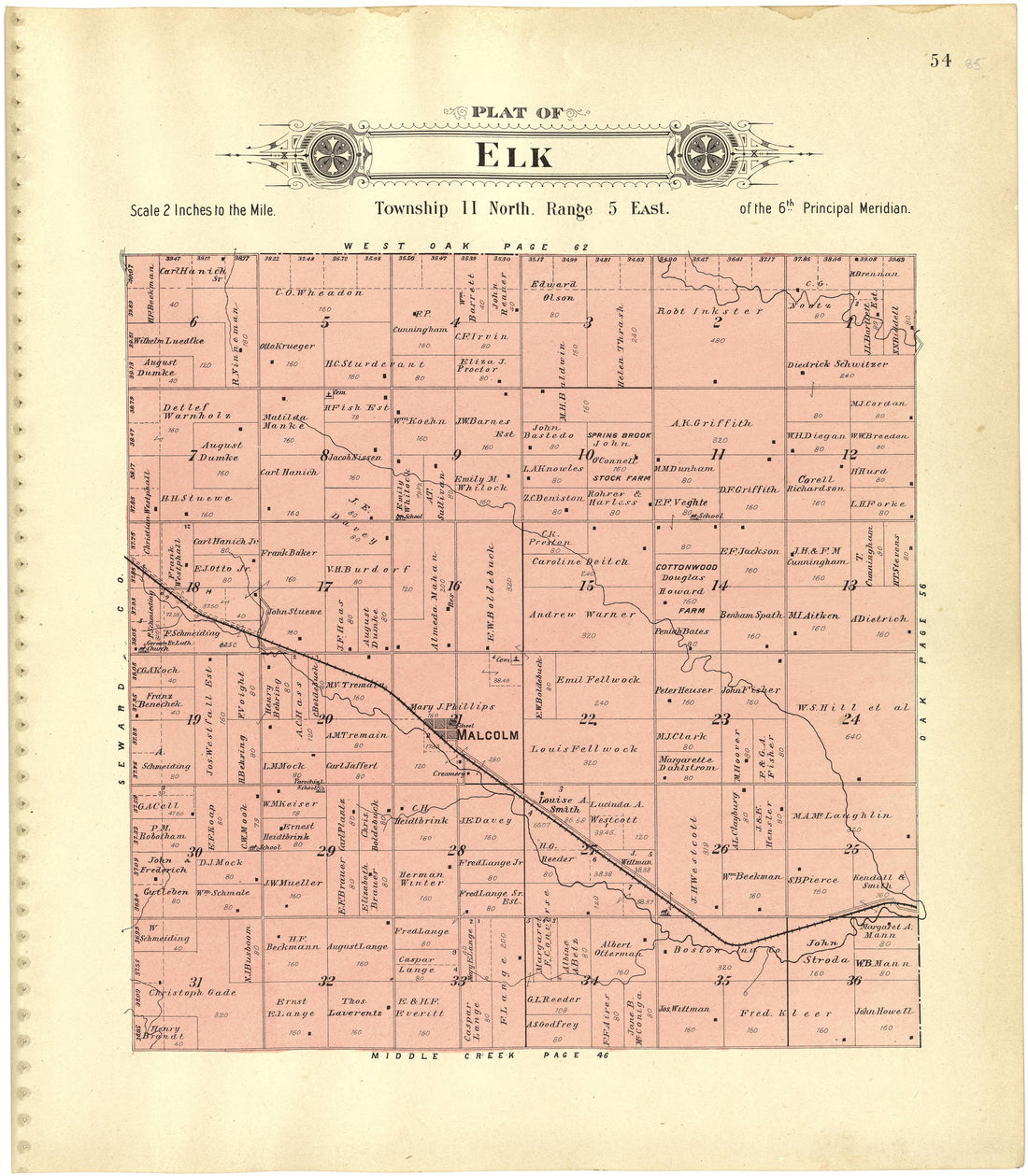 This old map of Lancaster County, Nebraska, was created by Scoville Publishing Company in 1903