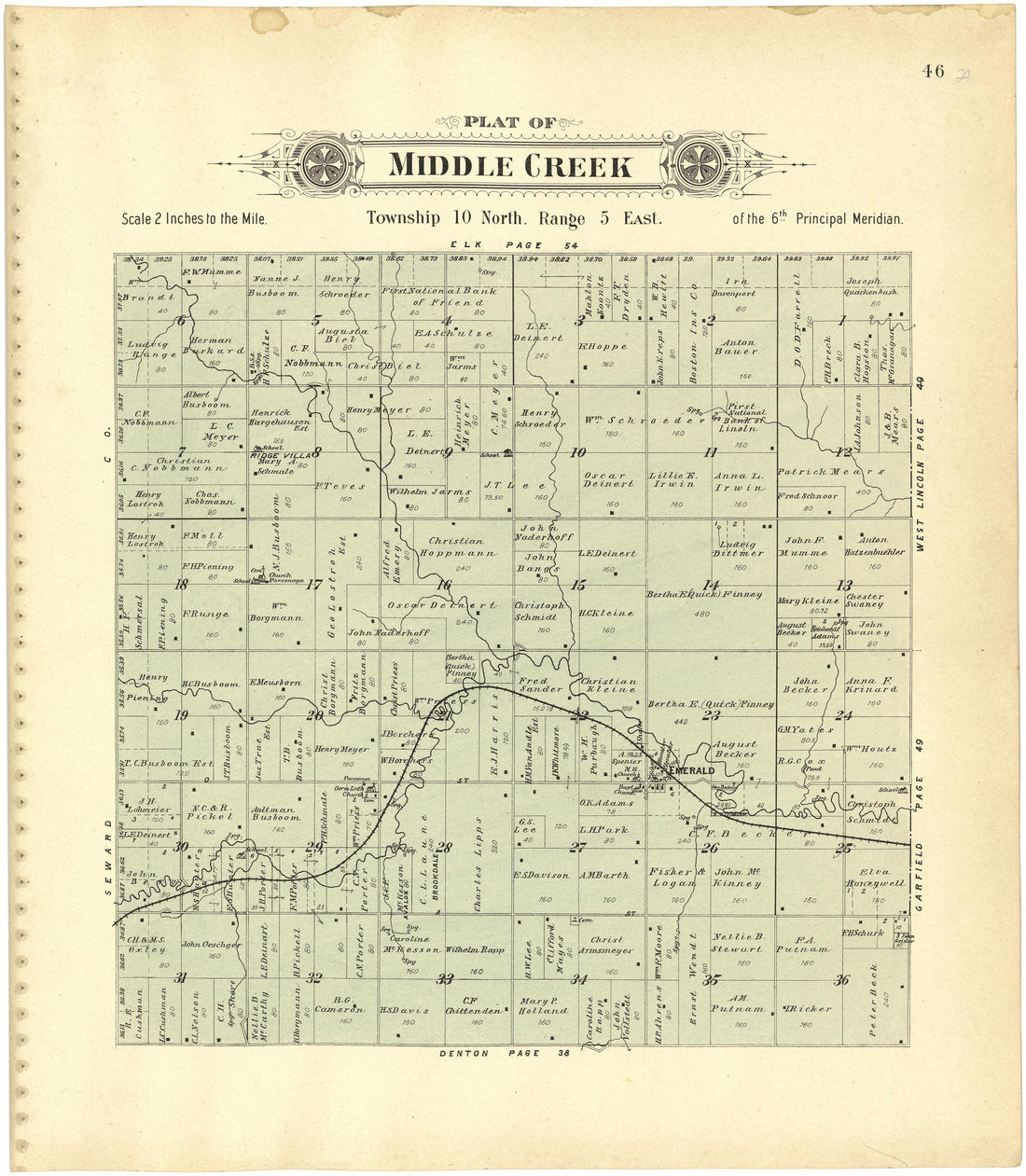 This old map of Lancaster County, Nebraska, was created by Scoville Publishing Company in 1903