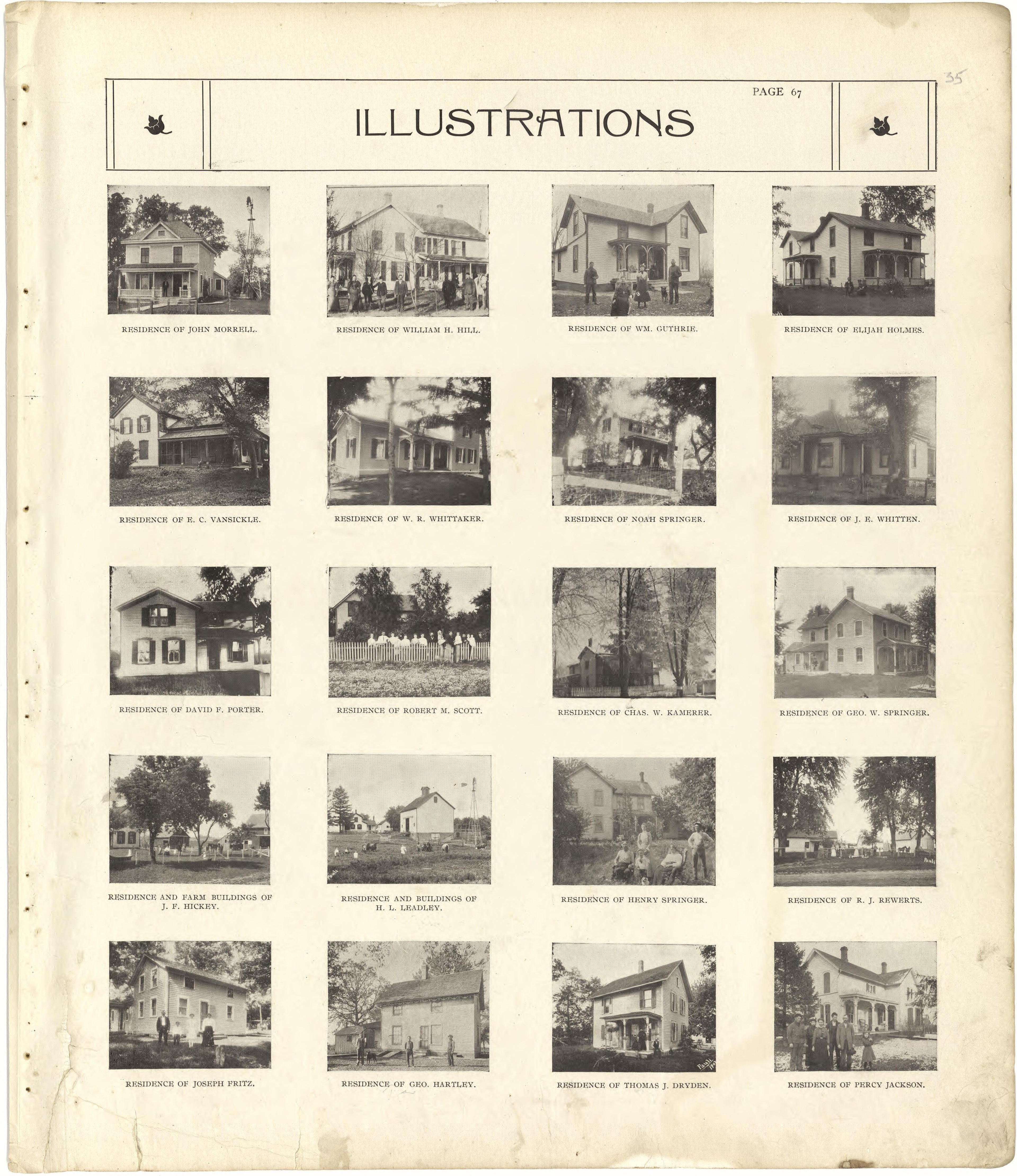 Illustrations from Standard Atlas of Stark County, Illinois : Including a Plat Book of the Villages, Cities and Townships of the County, Map of the State, United States and World : Patrons Directory, Reference … 1907 by Relic Map Company