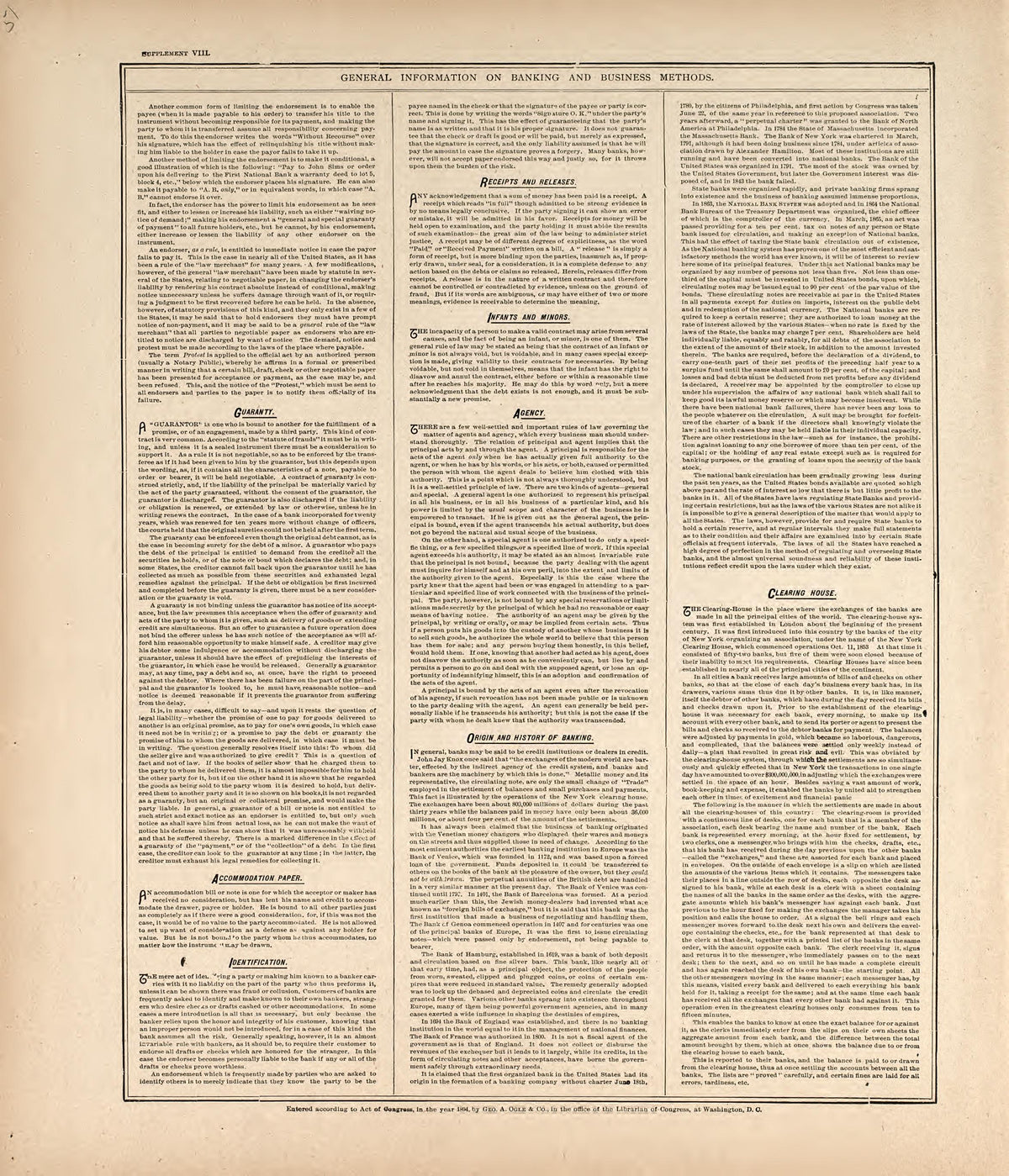 General Information Banking and Business Methods from Standard Atlas of Harper County, Kansas : Including a Plat Book of the Villages, Cities and Townships of the County, Map of the State, United States and World, Patrons Directory, Reference Business... by Relic Map Company