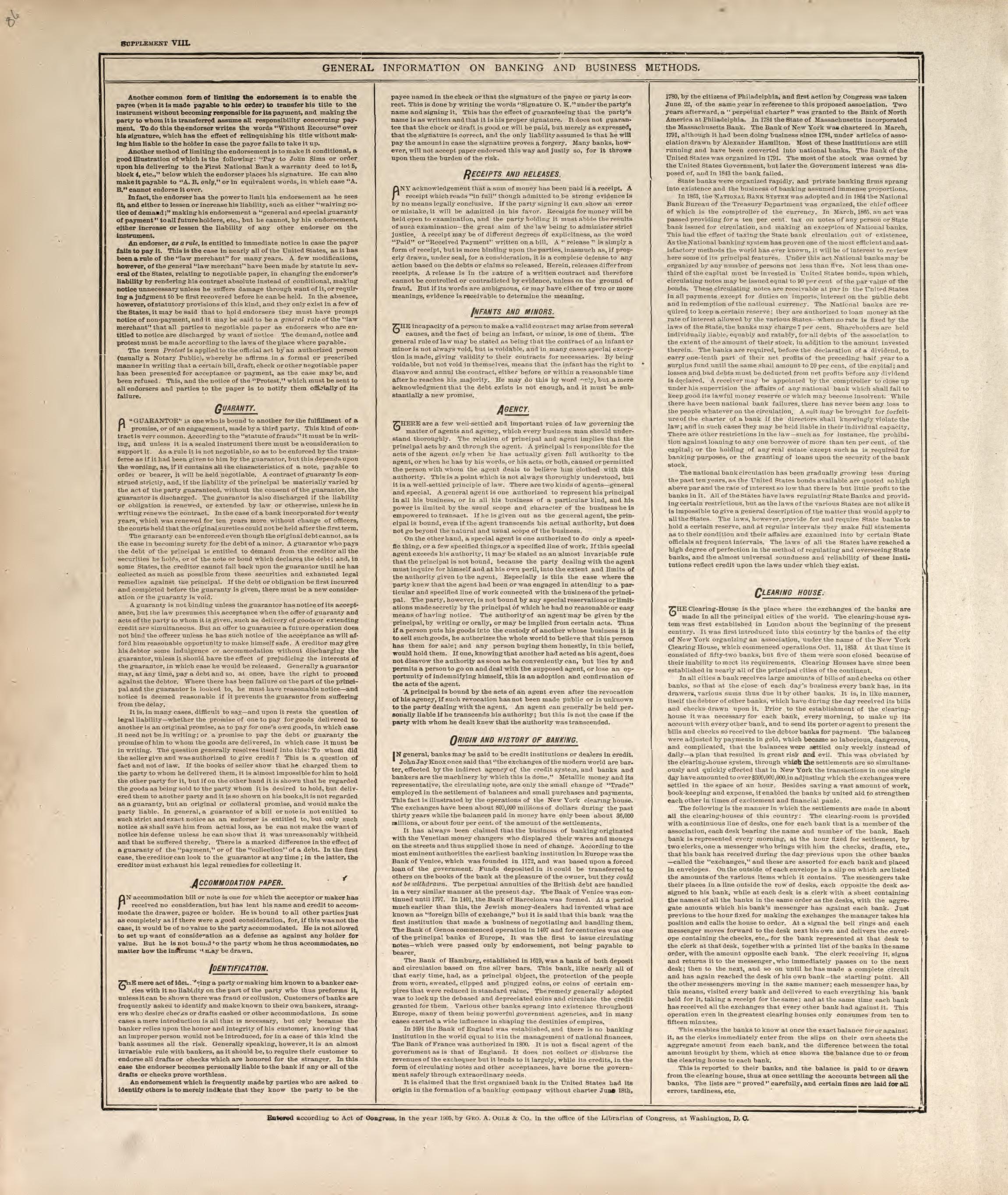 Banking and Business Methods - 2 from Standard Atlas of Madison County, Illinois : Including a Plat Book of the Villages, Cities and Townships of the County, Map of the State, United States and World : Patrons Directory, Reference … 1906 by Relic Map Company