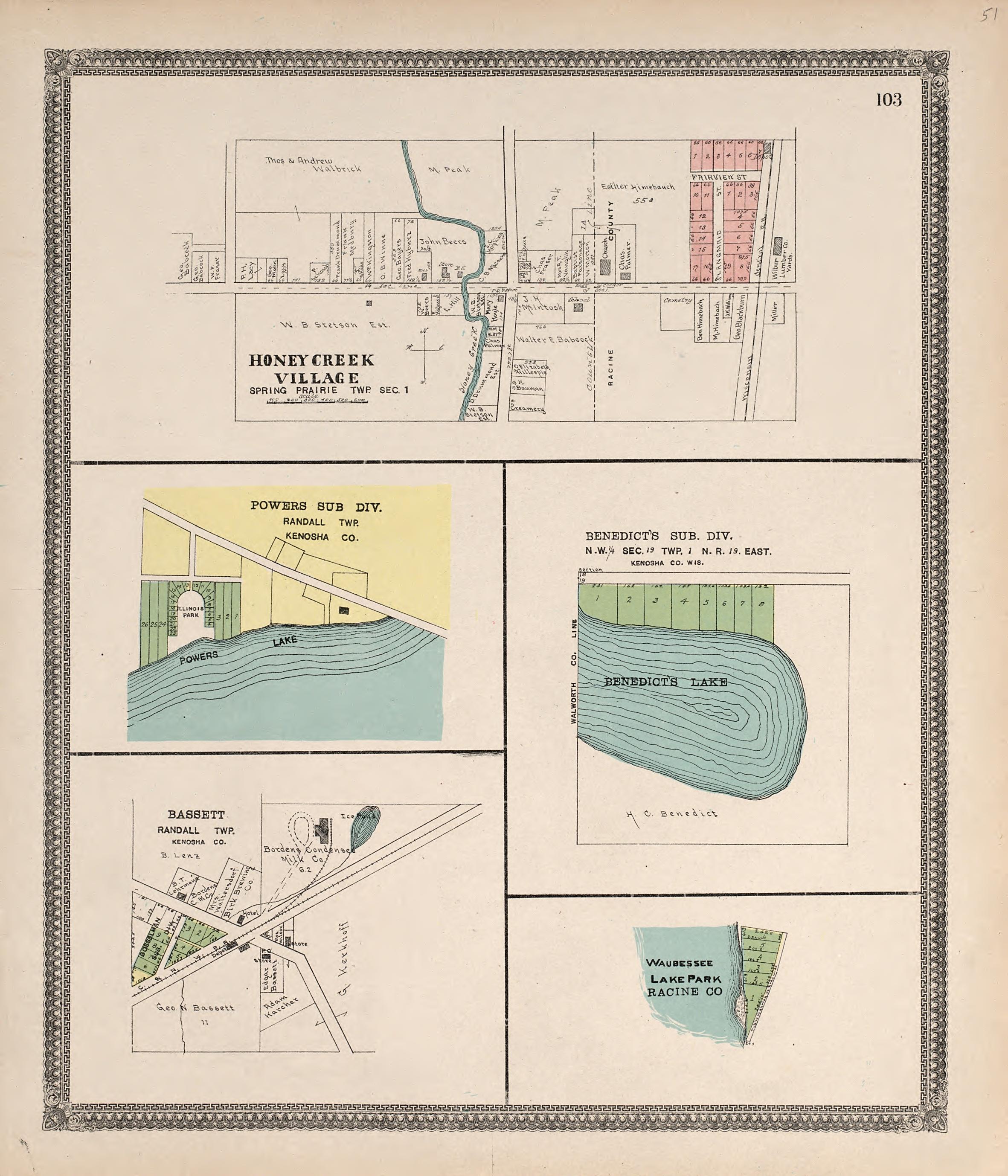 Honey Creek Village; Powers Sub Div.; Benedict&