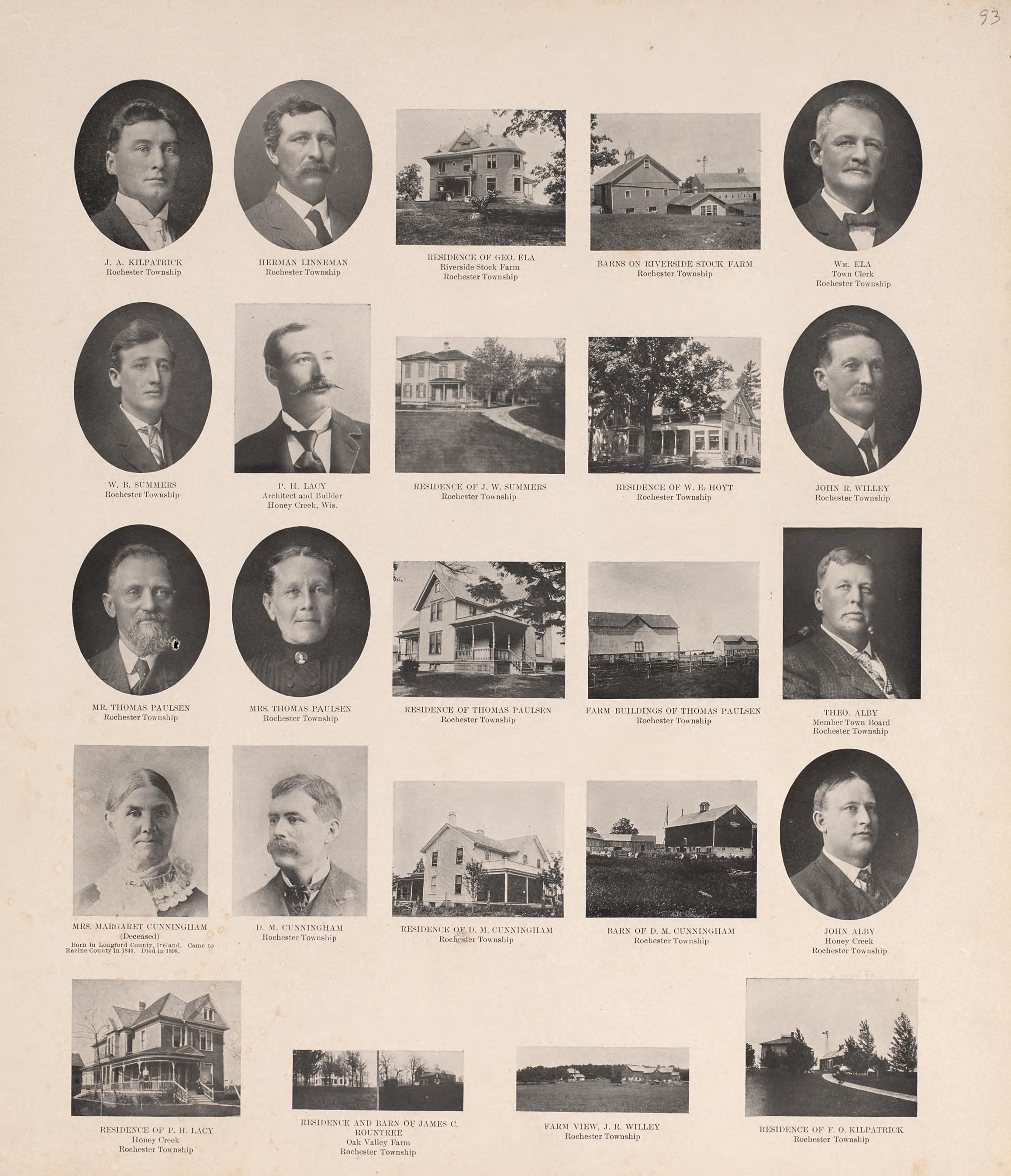 Portraits from Plat Book of Racine and Kenosha Counties, Wisconsin : Including Plats of the Villages, Cities and Townships of the Counties, Map of the State, United States and World, Patrons Directory, Reference Business … 1908 by Relic Map Company
