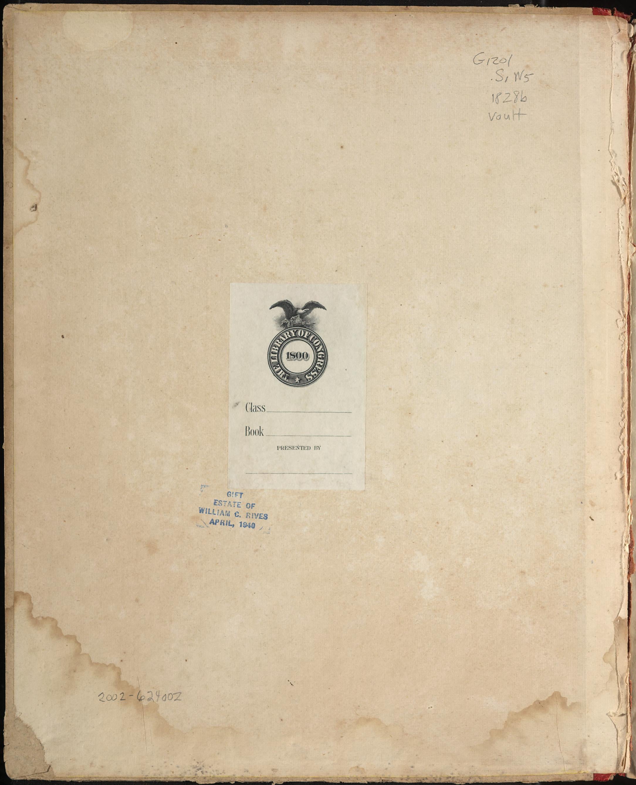 Front Endpaper from a Series of Maps to Willard&
