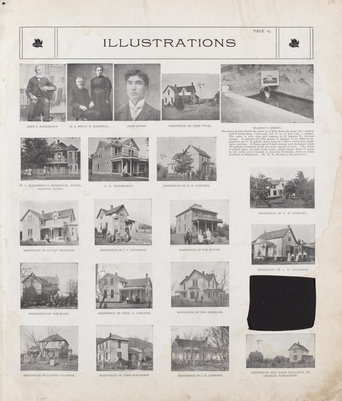 Illustrations - 4 from Standard Atlas of Riley County, Kansas : Including a Plat Book of the Villages, Cities and Townships of the County, Map of the State, United States and World, Patrons Directory, Reference Business … 1909 by Relic Map Company
