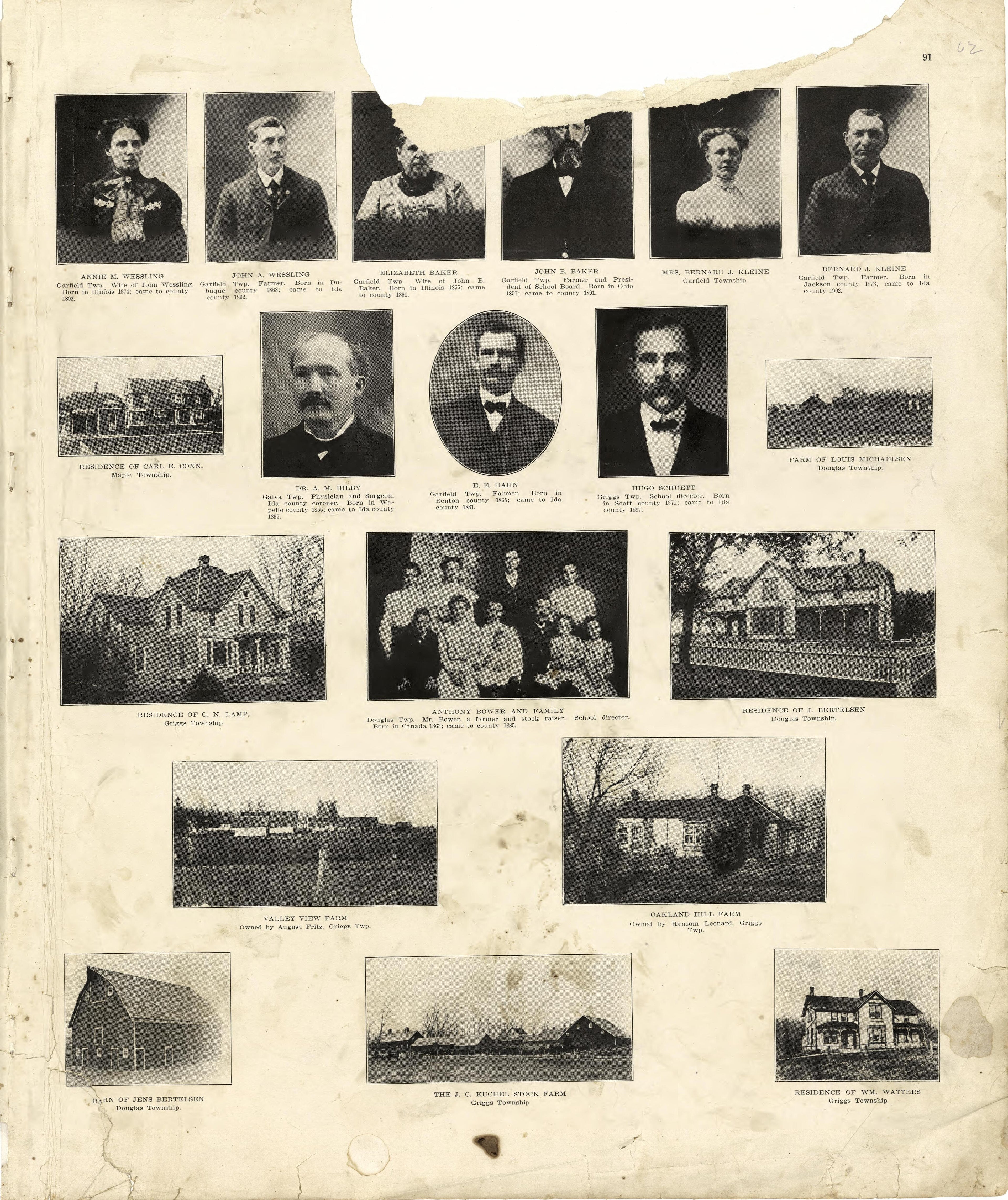 Ida County Citizens - Continued (with Sections Wanting) from Atlas of Ida County, Iowa : Containing Maps of Villages, Cities and Townships of the County, Maps of State, United States and World, Farmers Directory, Business Directory, General Informatio... by Relic Map Company