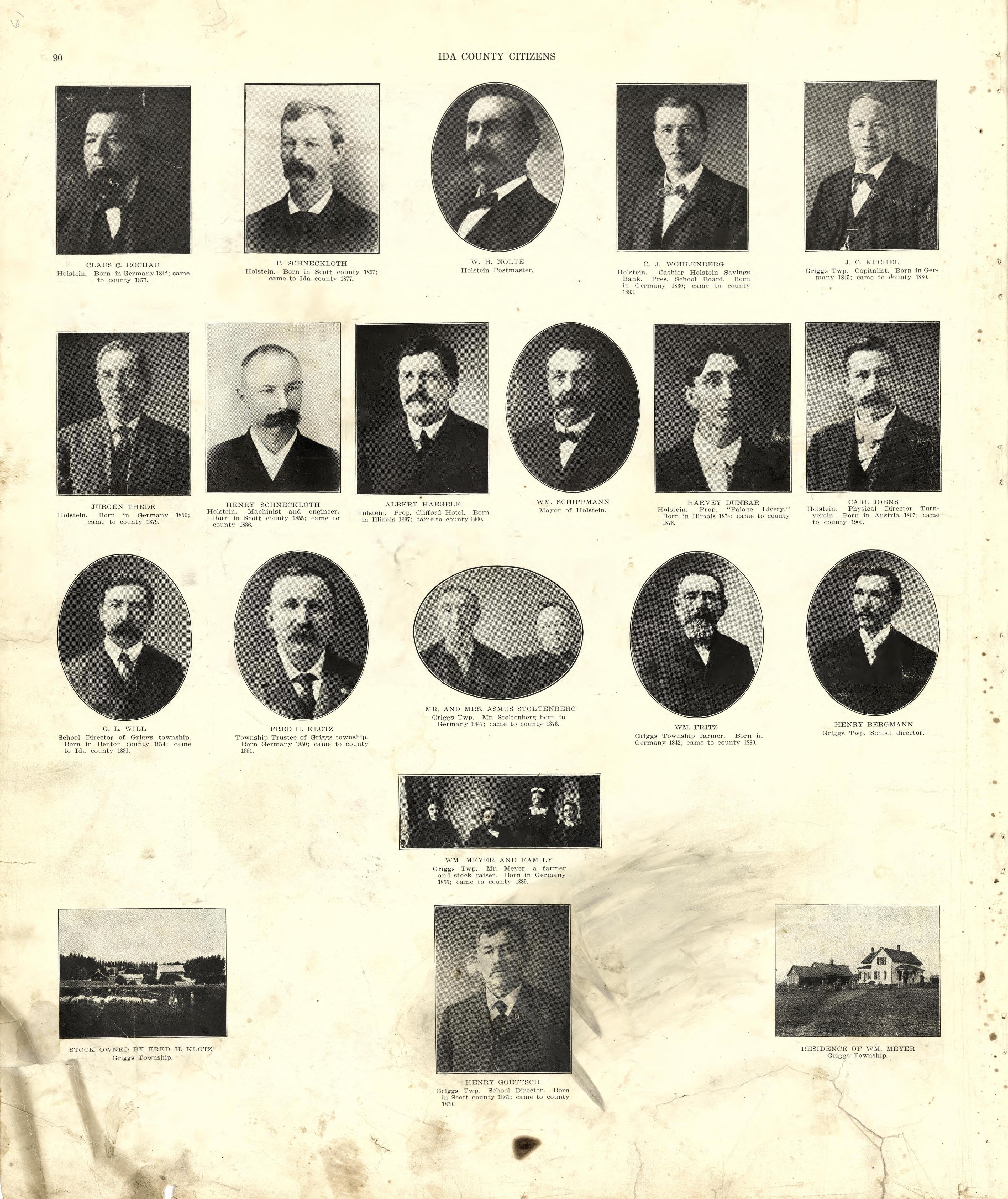 Ida County Citizens - Continued from Atlas of Ida County, Iowa : Containing Maps of Villages, Cities and Townships of the County, Maps of State, United States and World, Farmers Directory, Business Directory, General Information 1906 by Relic Map Company