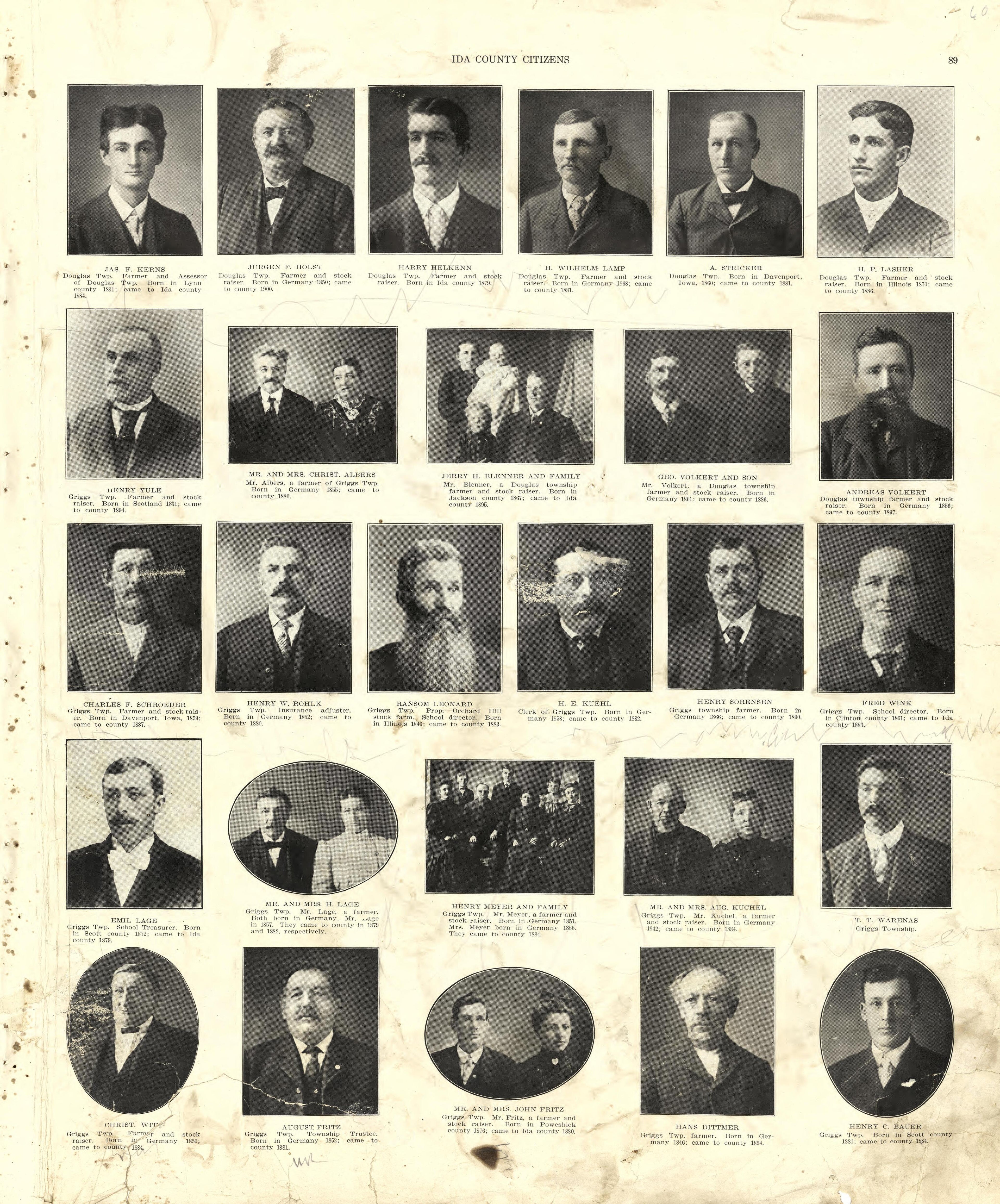 Ida County Citizens - Continued from Atlas of Ida County, Iowa : Containing Maps of Villages, Cities and Townships of the County, Maps of State, United States and World, Farmers Directory, Business Directory, General Information 1906 by Relic Map Company