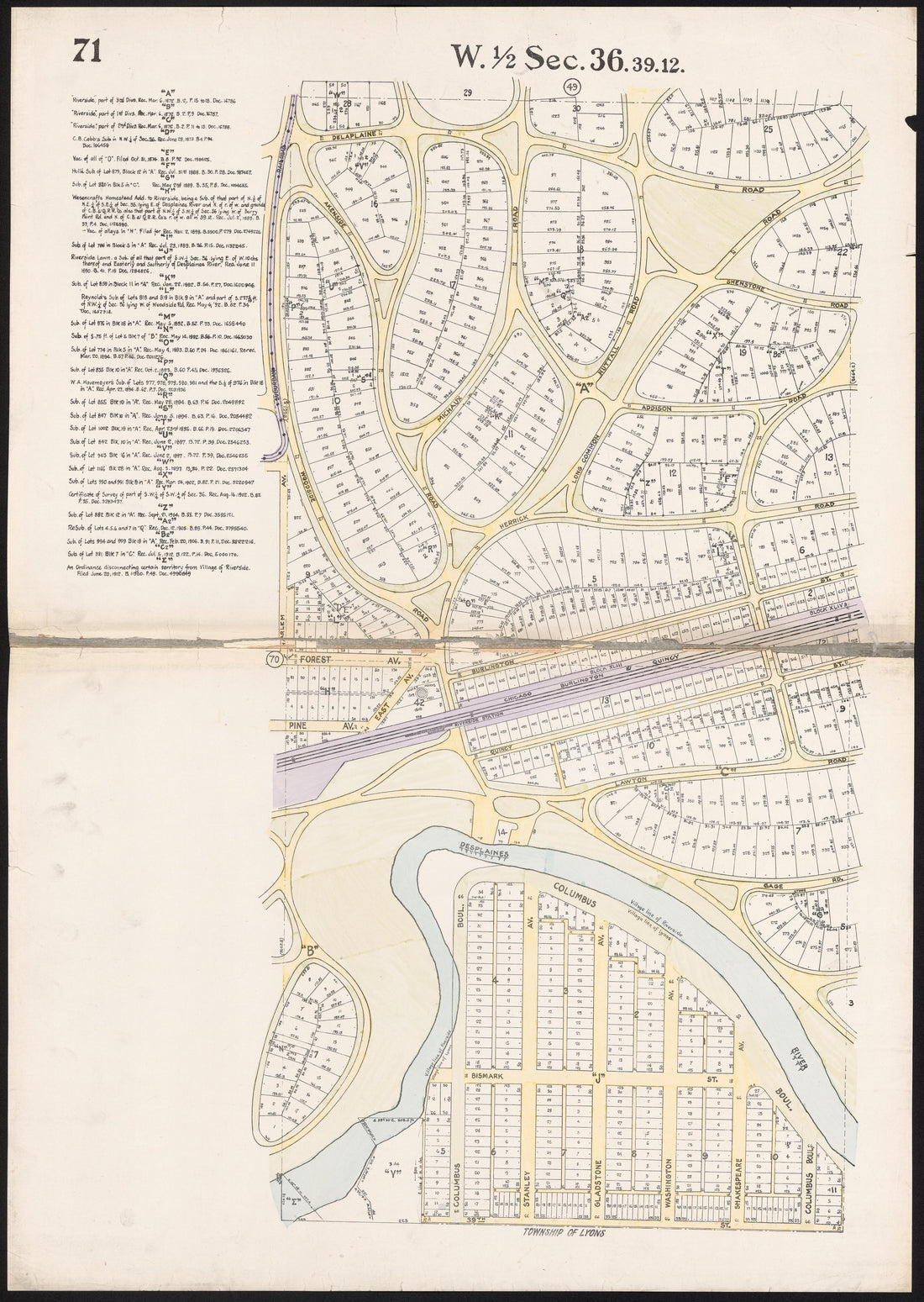 This old map of Illinois, Proviso, Proviso (Township), Township, was created by Real Estate Map Publishing Company in 1914