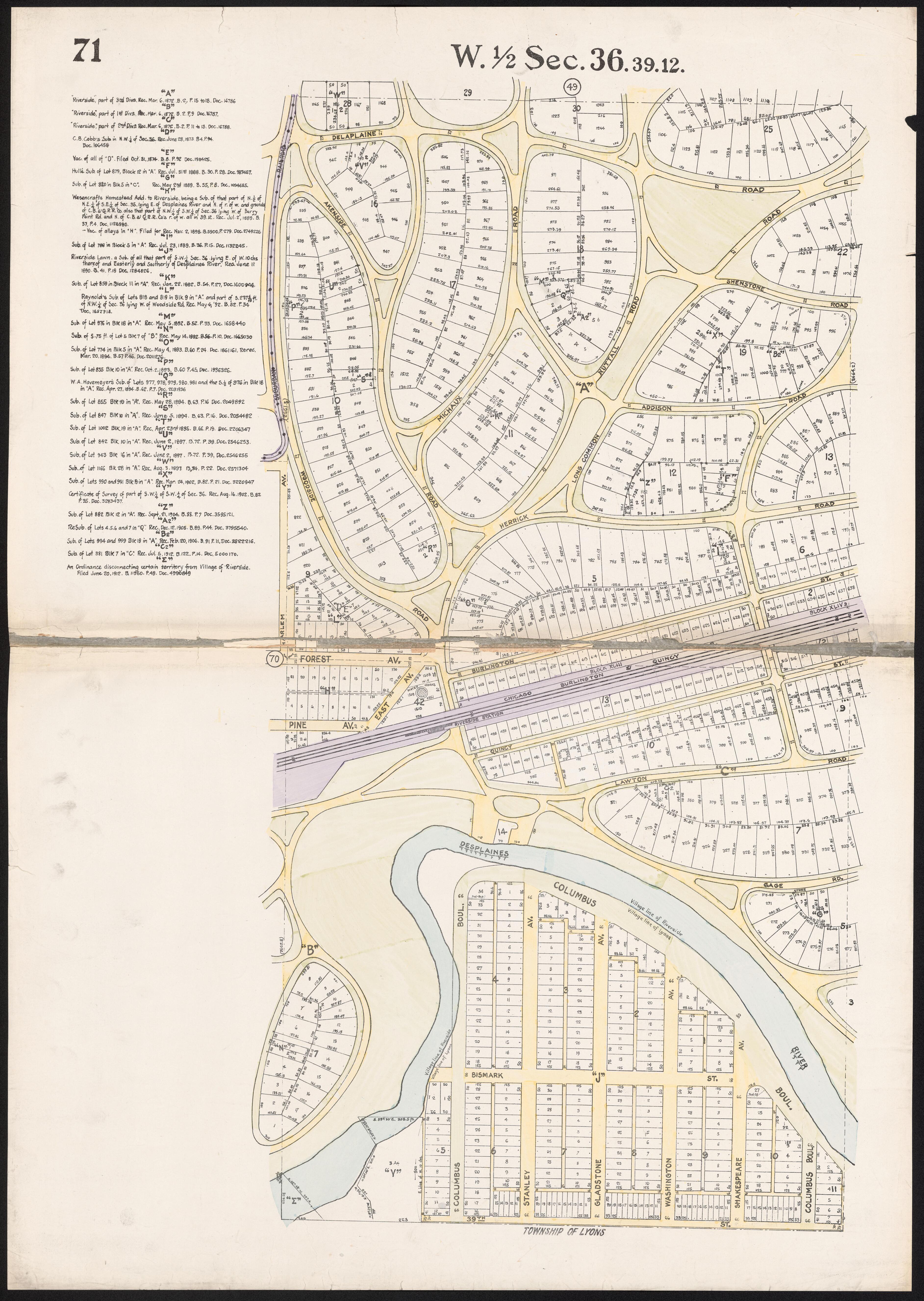 This old map of Illinois, Proviso, Proviso (Township), Township, was created by Real Estate Map Publishing Company in 1914