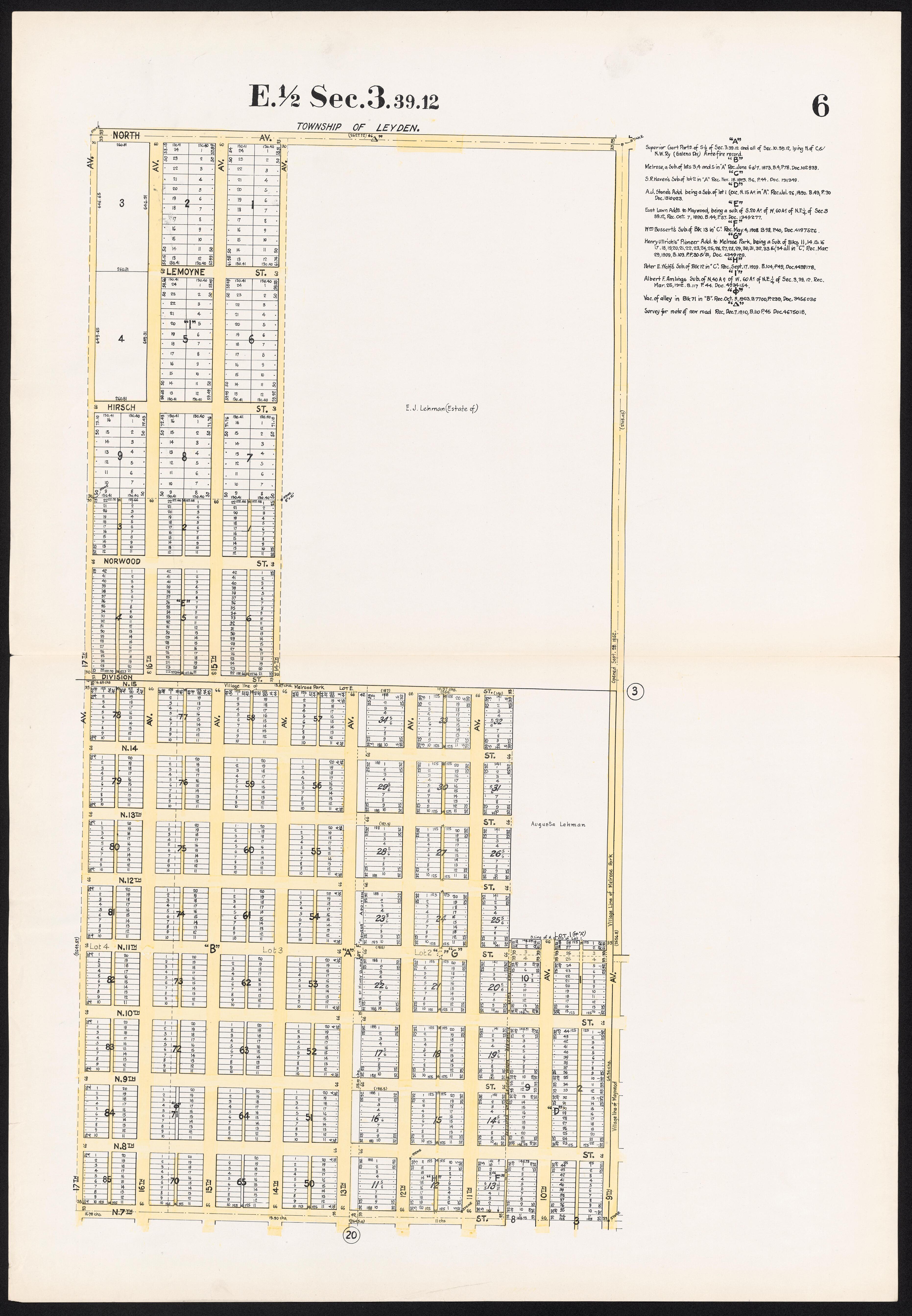 This old map of Illinois, Proviso, Proviso (Township), Township, was created by Real Estate Map Publishing Company in 1914