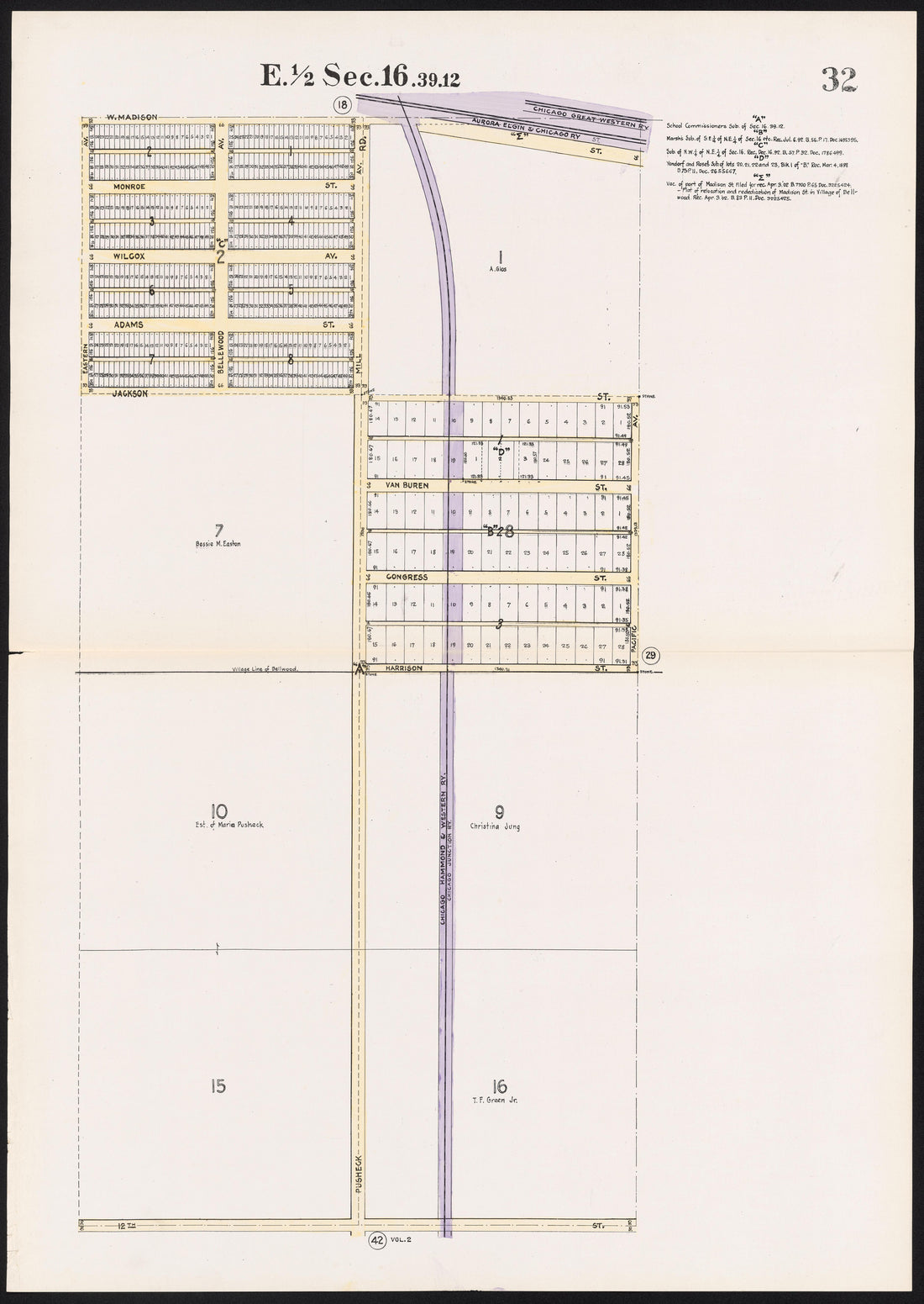 This old map of Illinois, Proviso, Proviso (Township), Township, was created by Real Estate Map Publishing Company in 1914