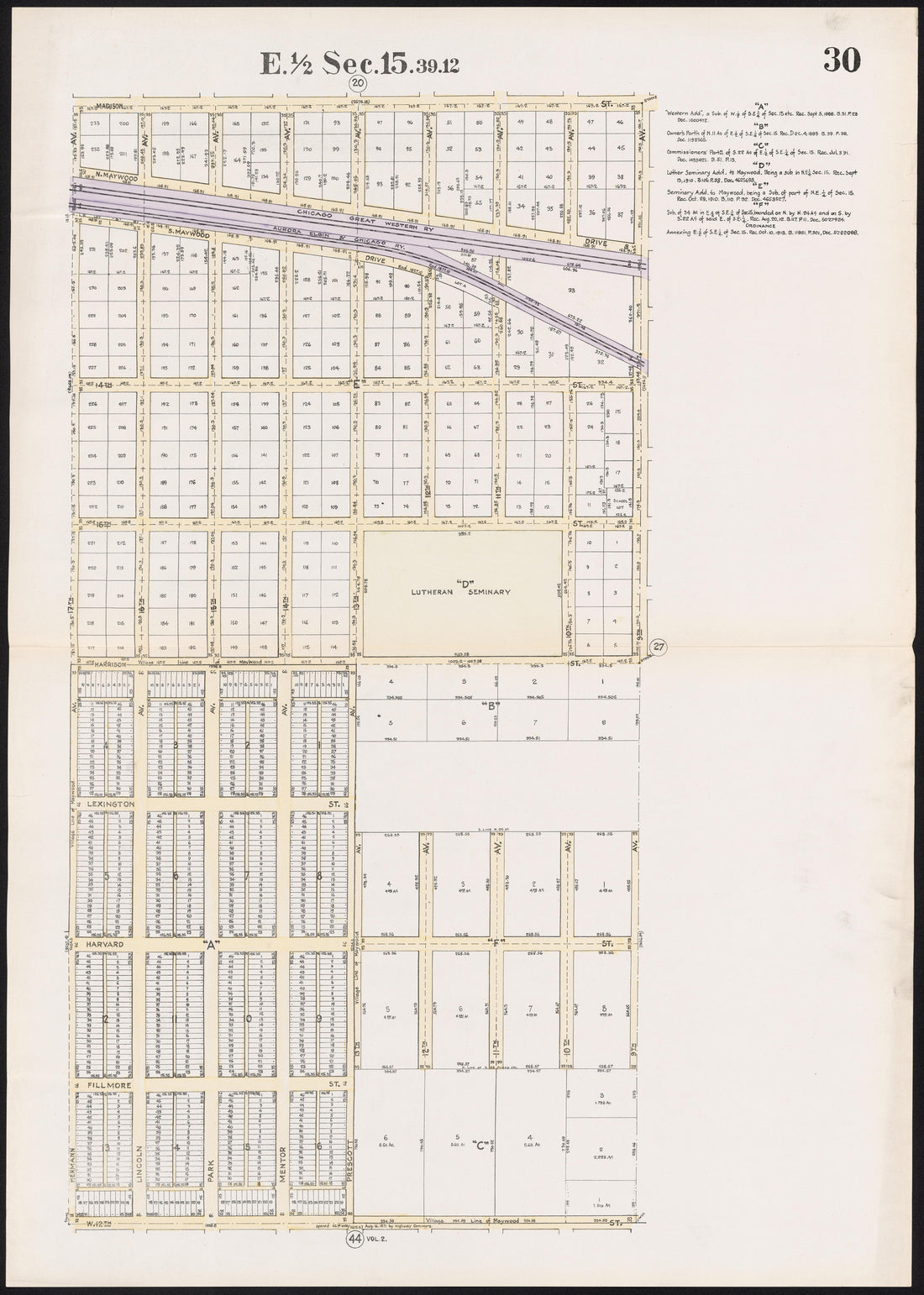 This old map of Illinois, Proviso, Proviso (Township), Township, was created by Real Estate Map Publishing Company in 1914