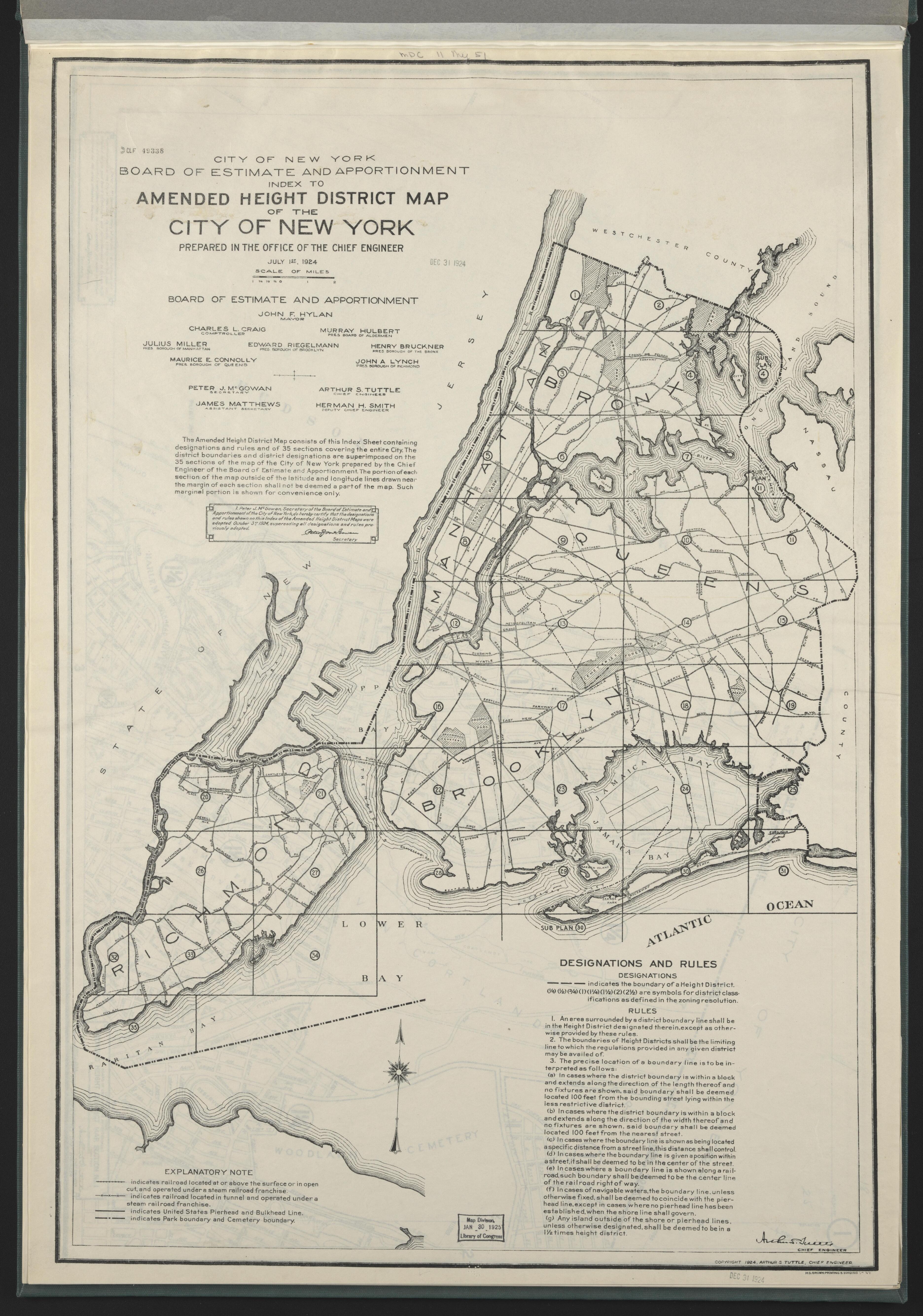 Image 2 of Height District Map from Height District Map 1924 by Relic Map Company