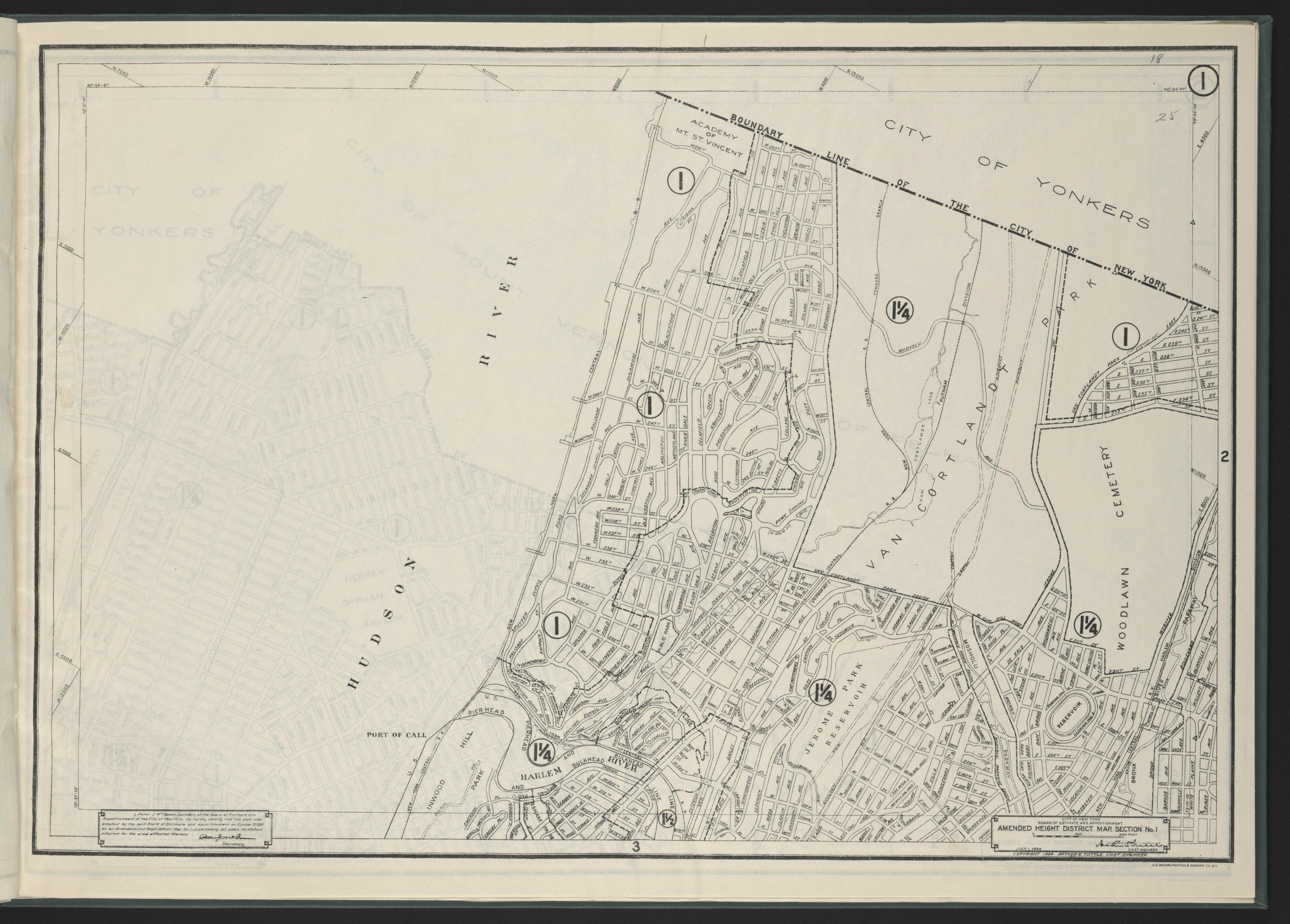 Image 3 of Height District Map from Height District Map 1924 by Relic Map Company