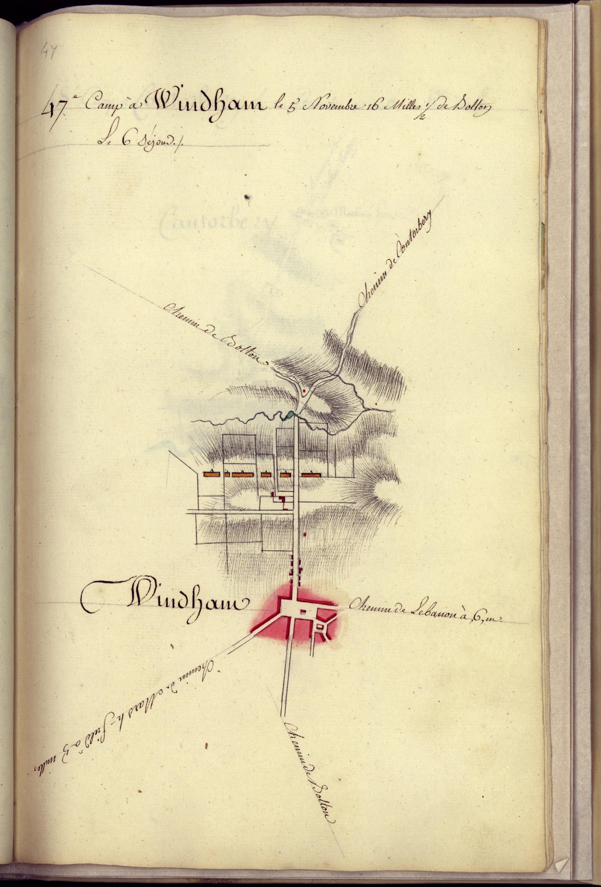 Camp a Windham from Amérique Campagne 1782 by Relic Map Company