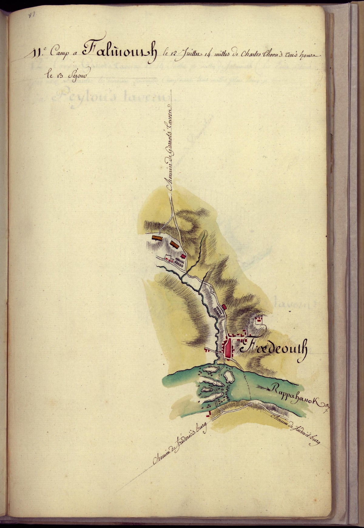 Camp a Falmouth from Amérique Campagne 1782 by Relic Map Company