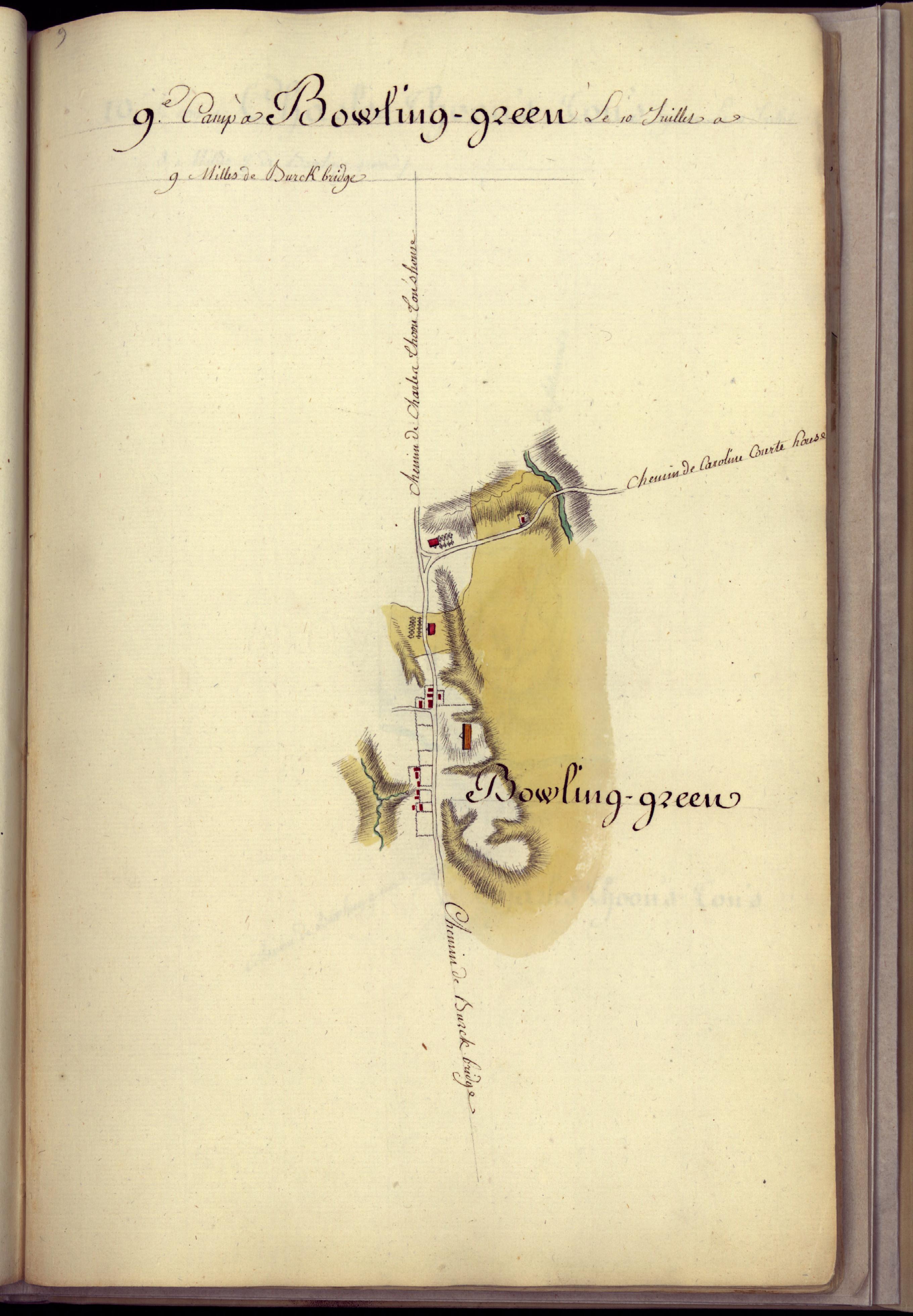Camp a Bowling-green from Amérique Campagne 1782 by Relic Map Company