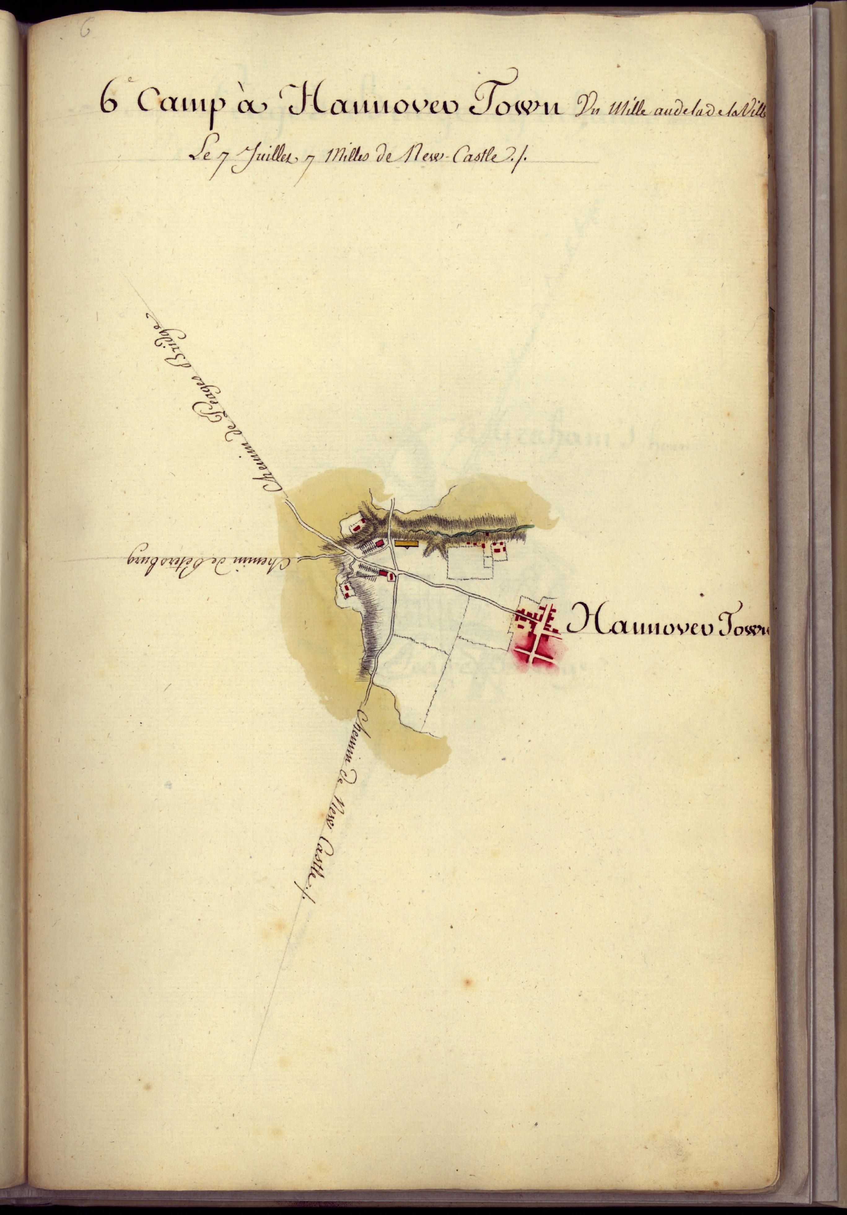 Camp a Hannover Town from Amérique Campagne 1782 by Relic Map Company