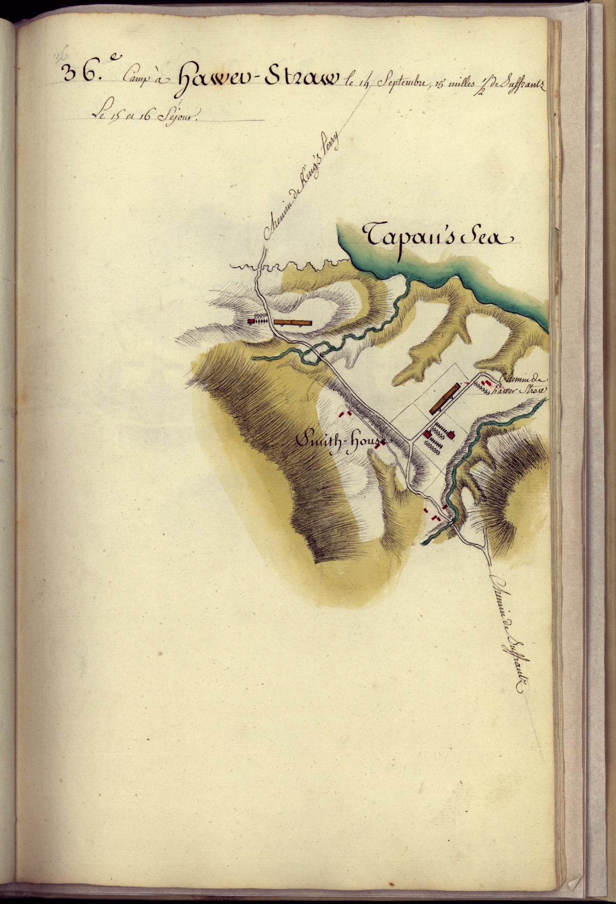 Camp a Hawer-Straw sic from Amérique Campagne 1782 by Relic Map Company