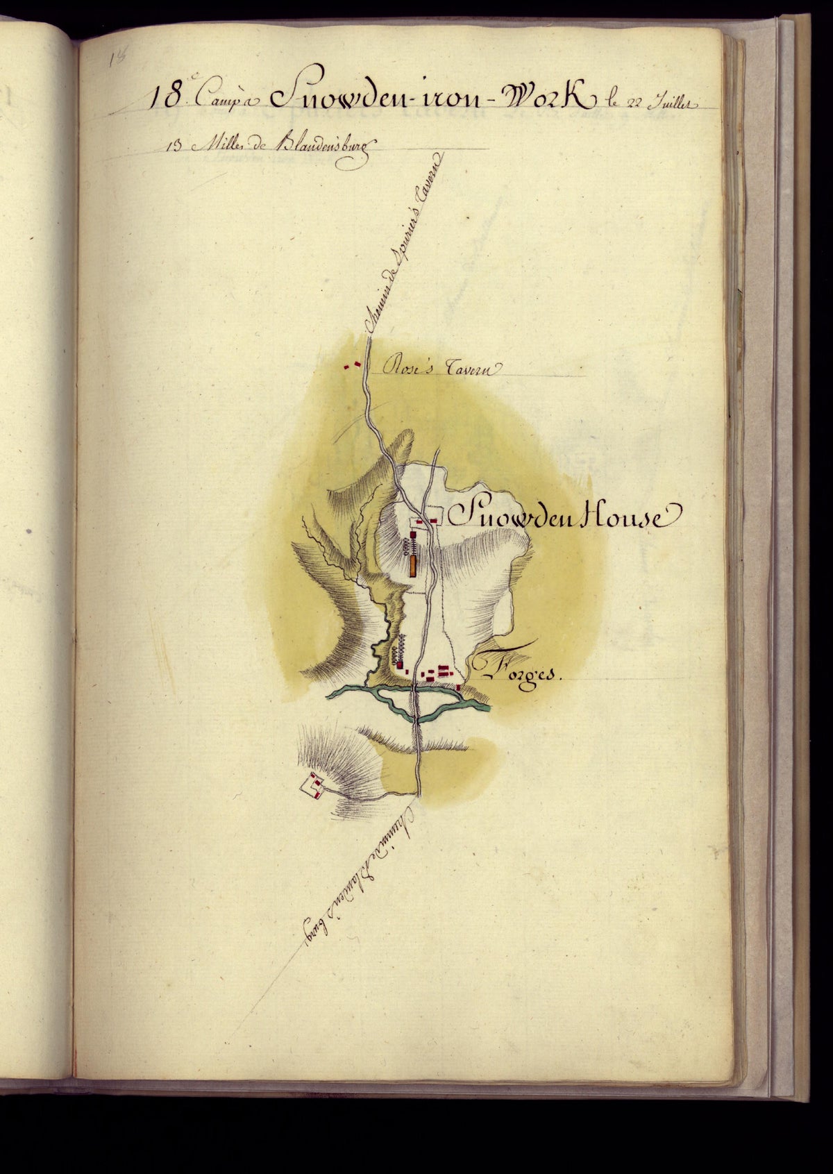 Camp a Snowden-iron-Work from Amérique Campagne 1782 by Relic Map Company