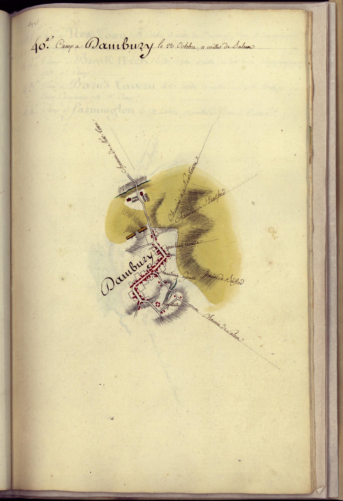 Camp a Dambury from Amérique Campagne 1782 by Relic Map Company