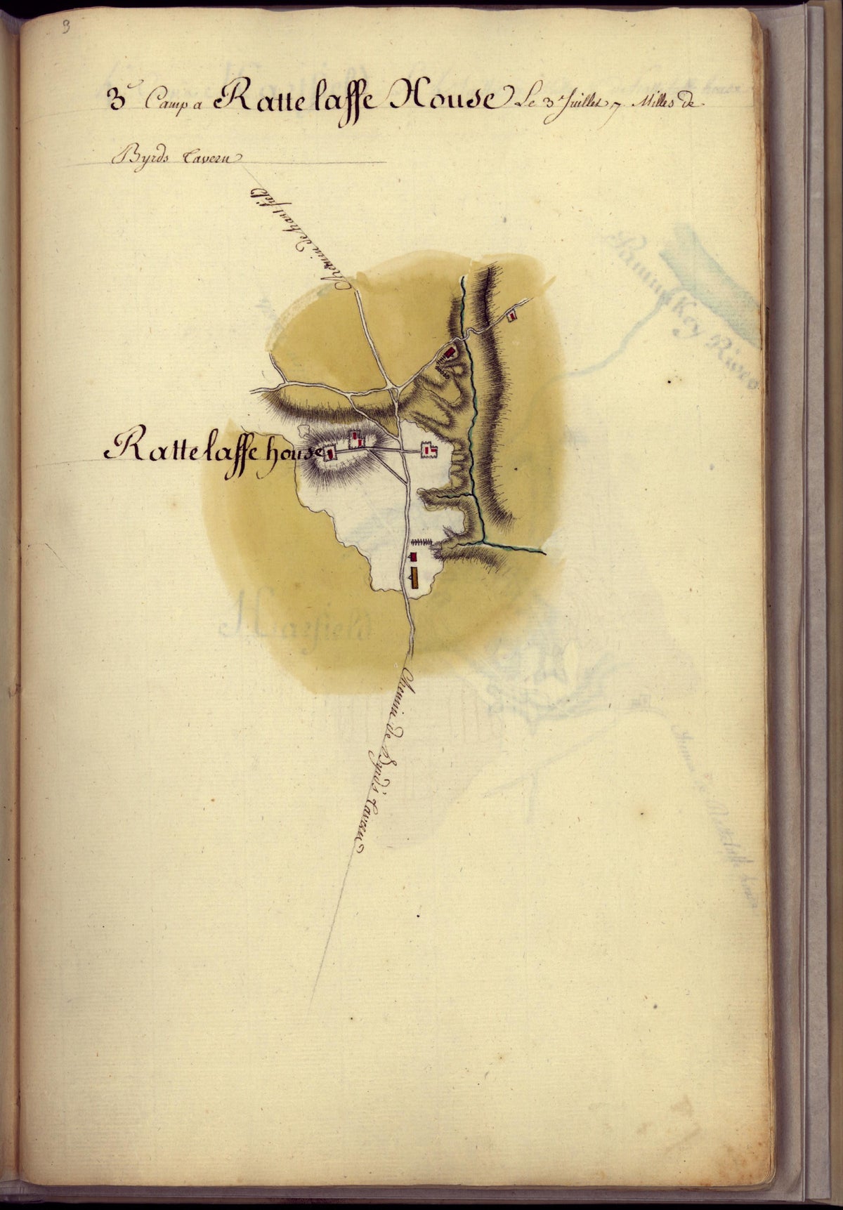 Camp a Rattelaffe House from Amérique Campagne 1782 by Relic Map Company