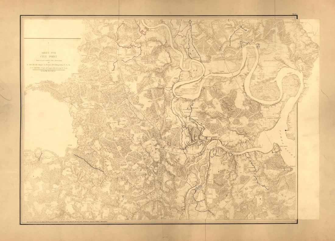 This old map of , Virginia was created by United States. Army of the James|United States. Army of the Potomac|United States. War Department. Corps of Engineers in 1867