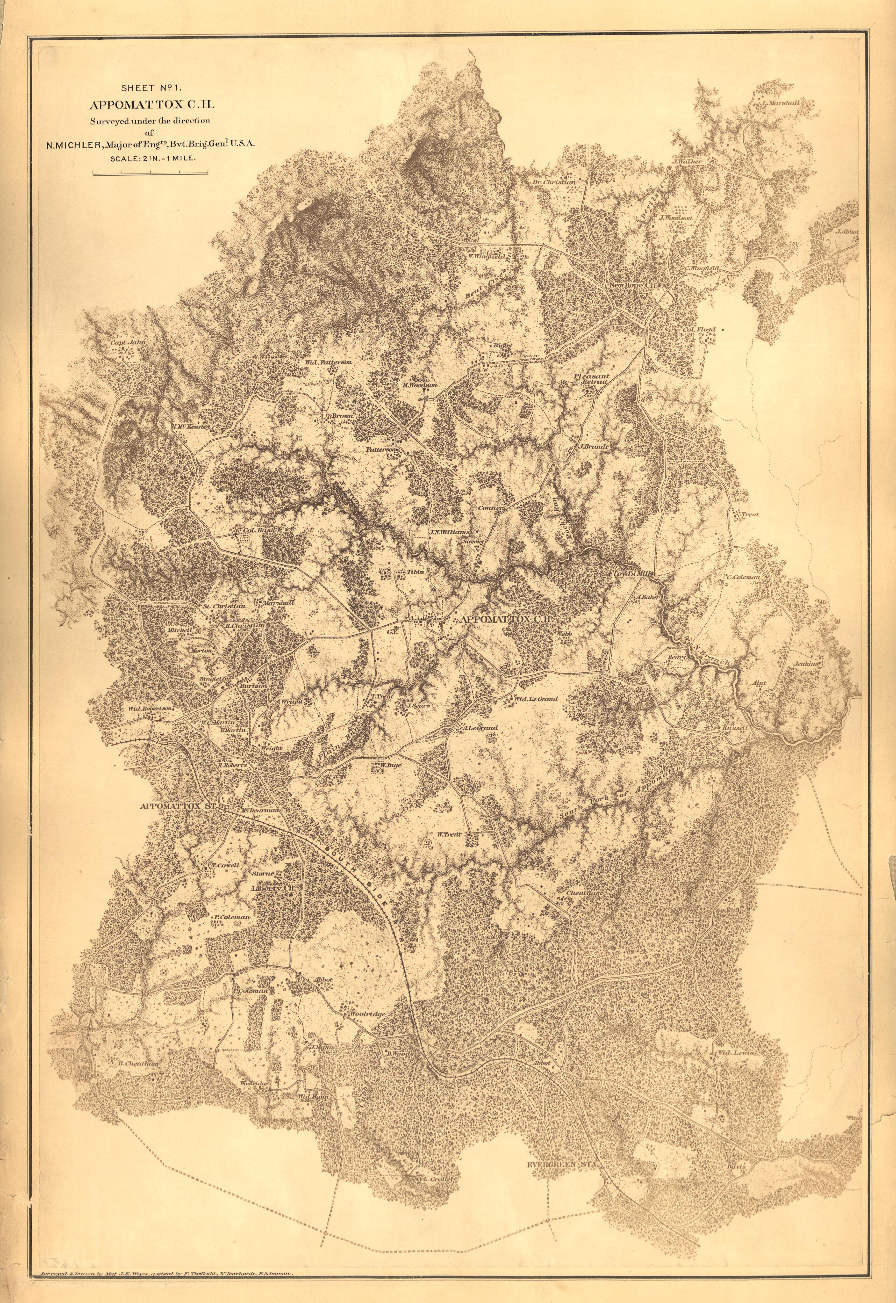 This old map of , Virginia was created by United States. Army of the James|United States. Army of the Potomac|United States. War Department. Corps of Engineers in 1867