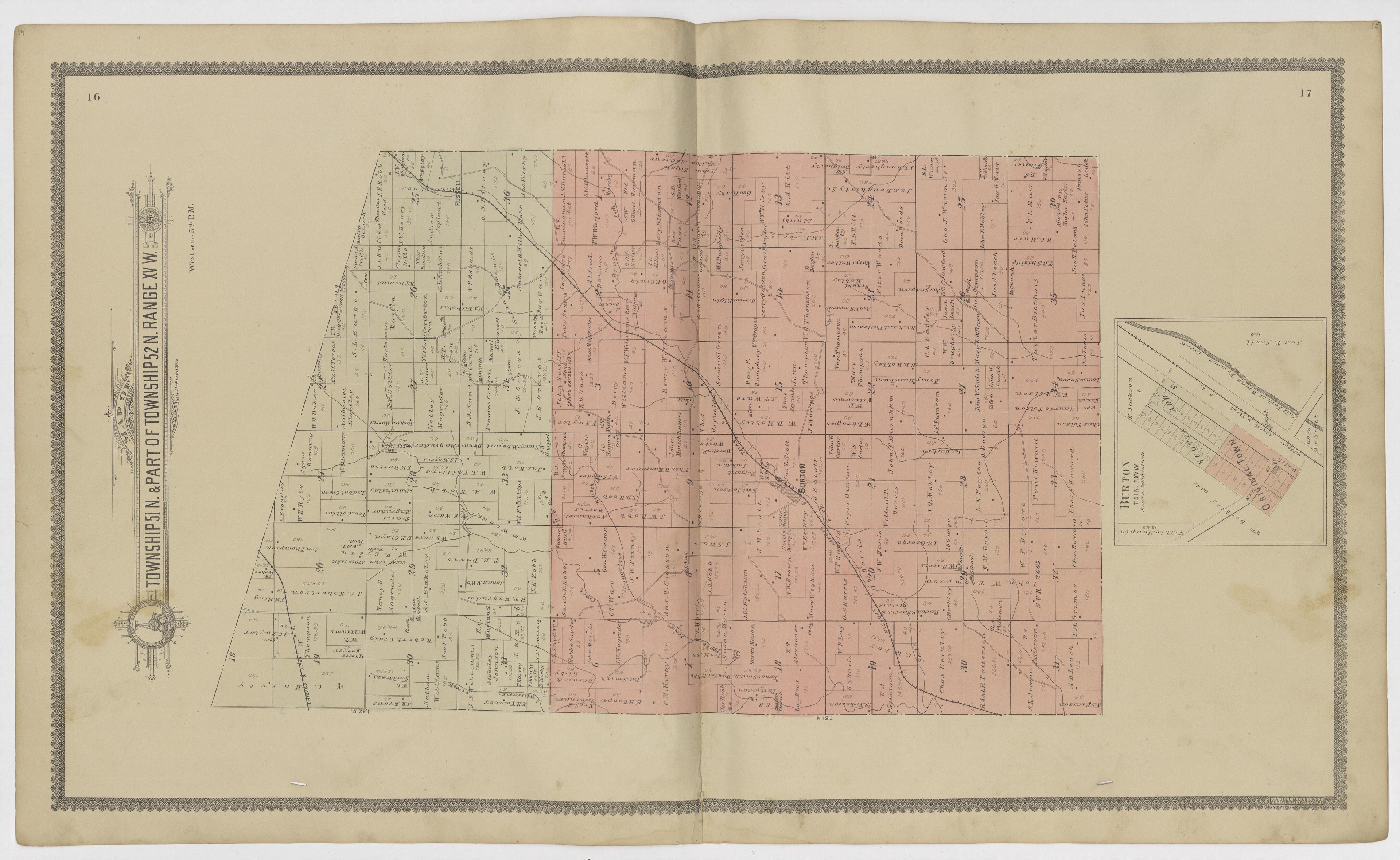 Image 8 of Standard Atlas of Howard County, Missouri from Standard Atlas of Howard County, Missouri : Including a Plat Book of the Villages, Cities and Townships of the County, Map of the State, United States and World, Patrons Directory, Reference Bu... by Relic Map Company