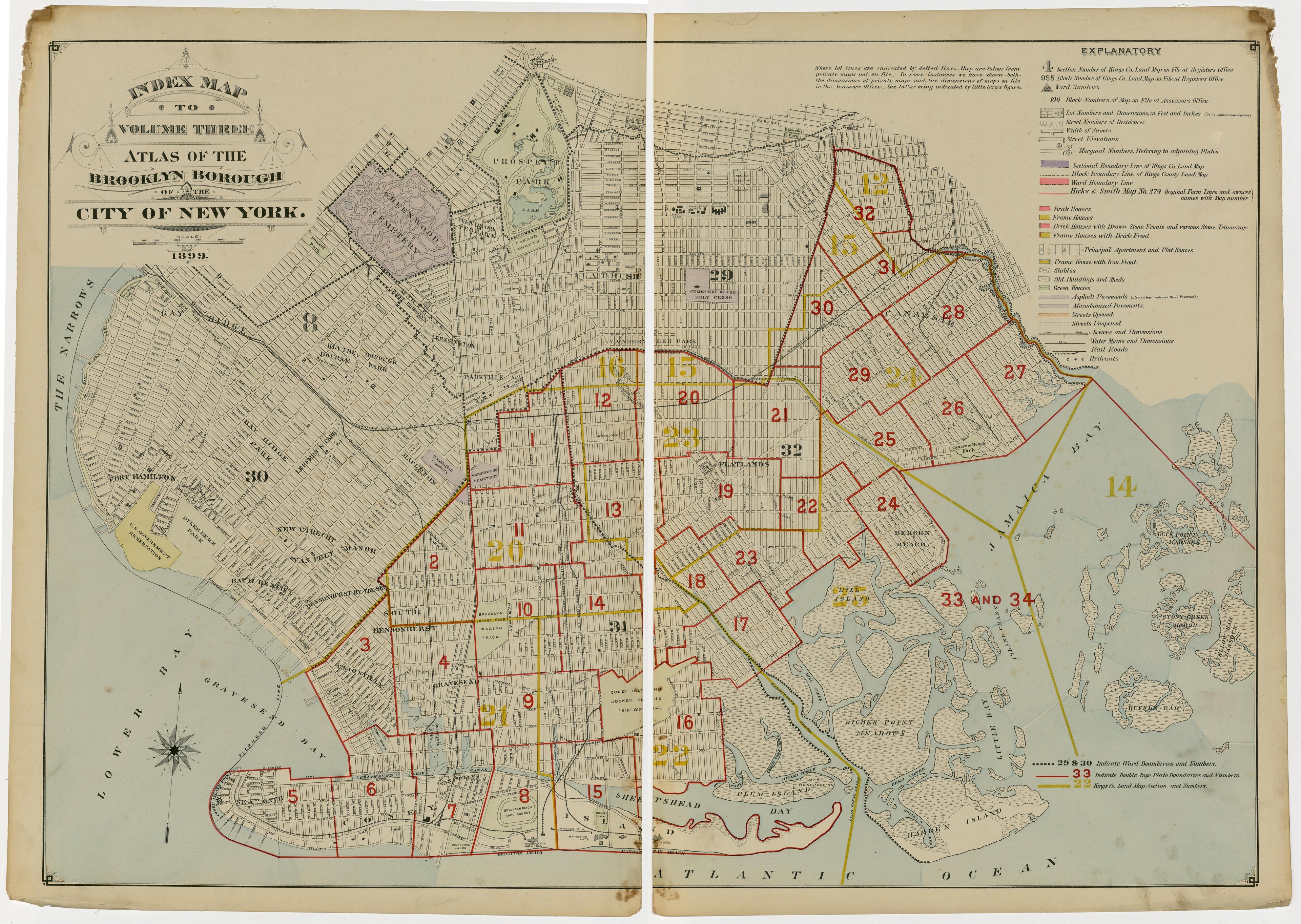 Image 4 of Atlas of the Brooklyn Borough of the City of New York : Originally Kings County, Complete In Three Volumes : Based Upon Official Maps and Plans On File In the Various City Offices In the Municipal Building and Registers Office (Hall of Reco... by Relic Map Company