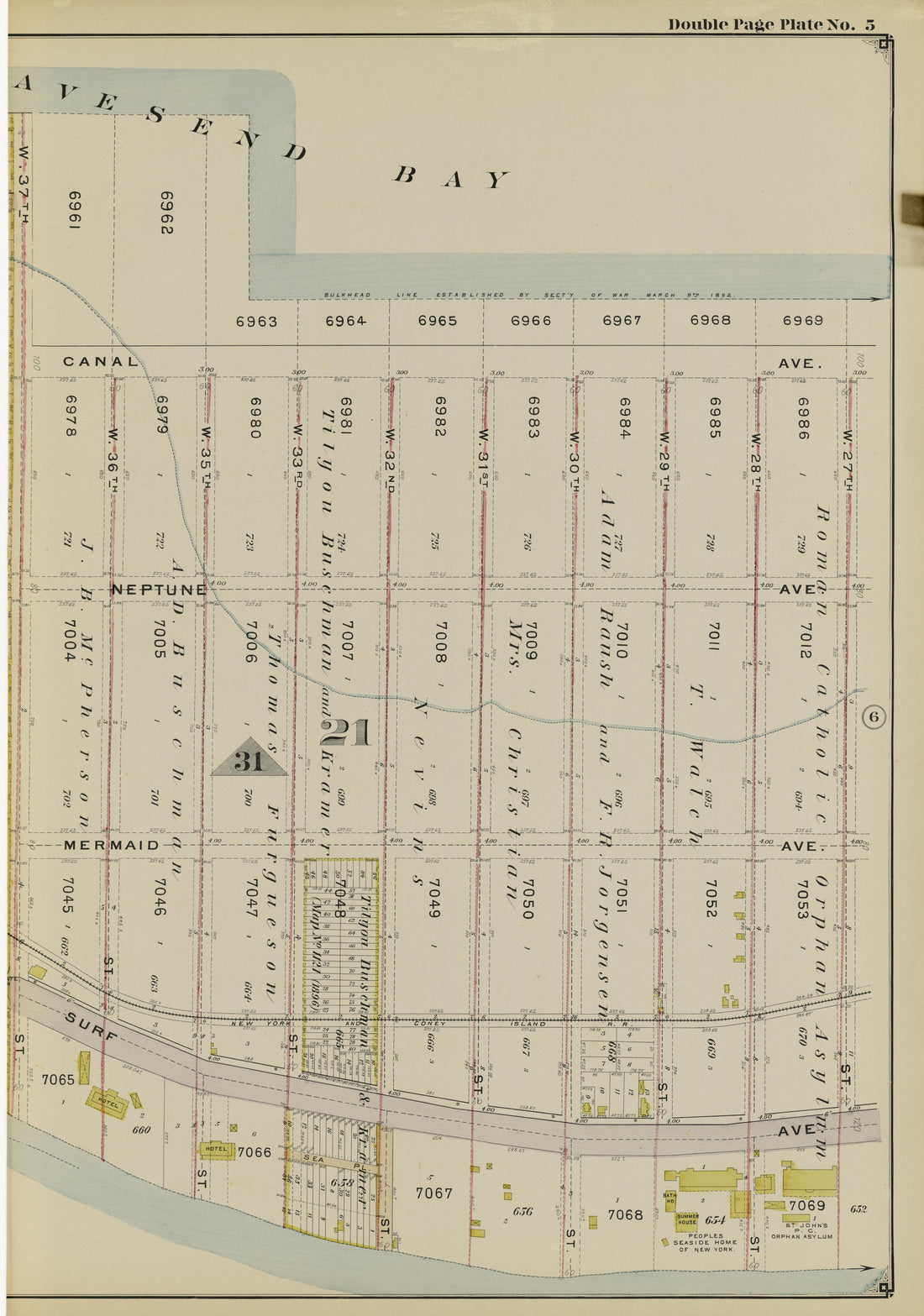 Image 15 of Atlas of the Brooklyn Borough of the City of New York : Originally Kings County, Complete In Three Volumes : Based Upon Official Maps and Plans On File In the Various City Offices In the Municipal Building and Registers Office (Hall of Rec... by Relic Map Company