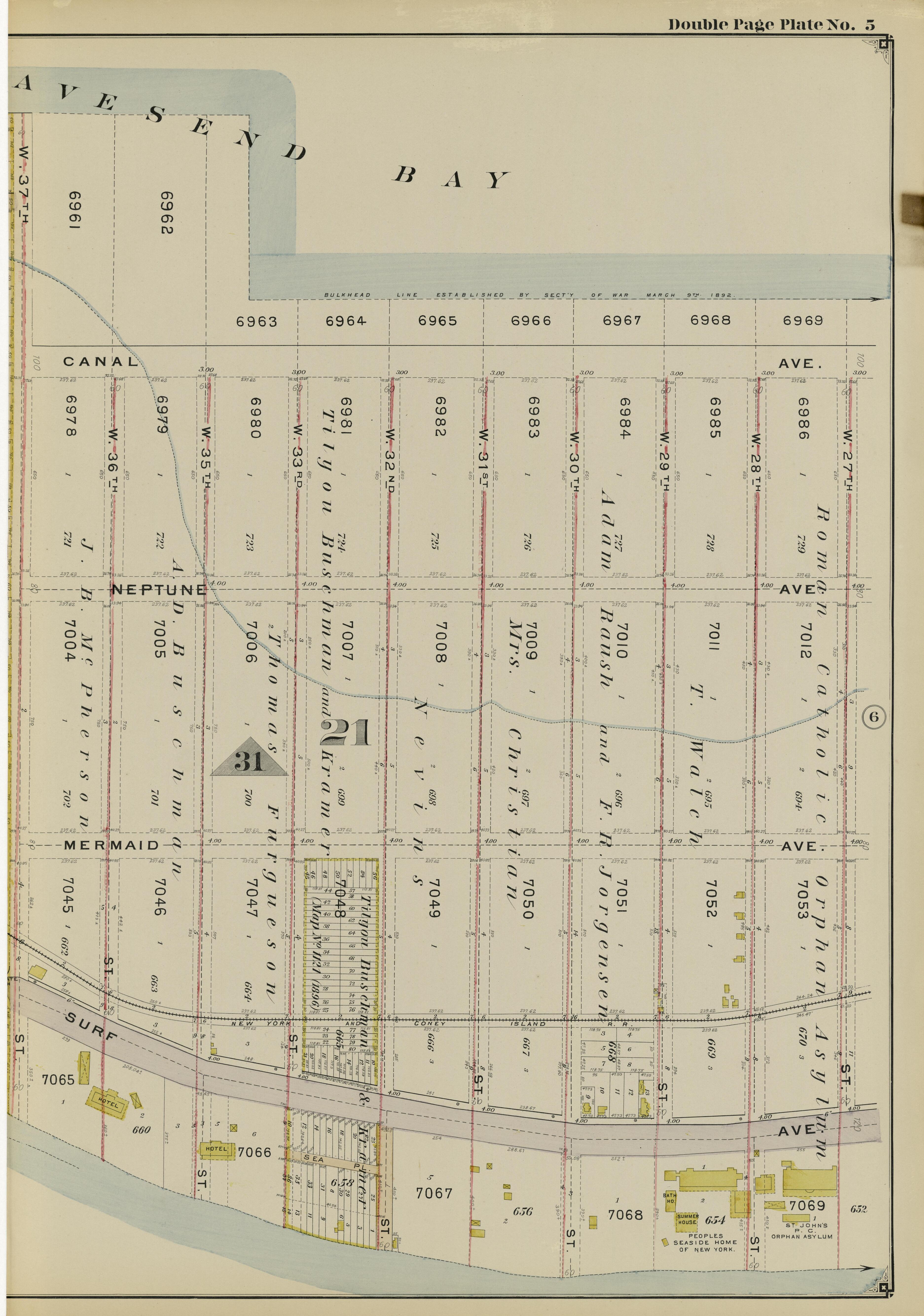 Image 15 of Atlas of the Brooklyn Borough of the City of New York : Originally Kings County, Complete In Three Volumes : Based Upon Official Maps and Plans On File In the Various City Offices In the Municipal Building and Registers Office (Hall of Rec... by Relic Map Company