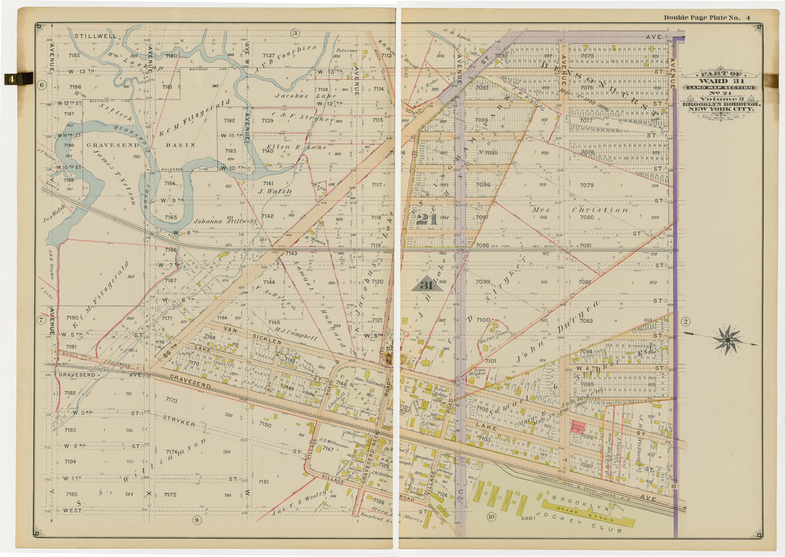 Image 12 of Atlas of the Brooklyn Borough of the City of New York : Originally Kings County, Complete In Three Volumes : Based Upon Official Maps and Plans On File In the Various City Offices In the Municipal Building and Registers Office (Hall of Rec... by Relic Map Company