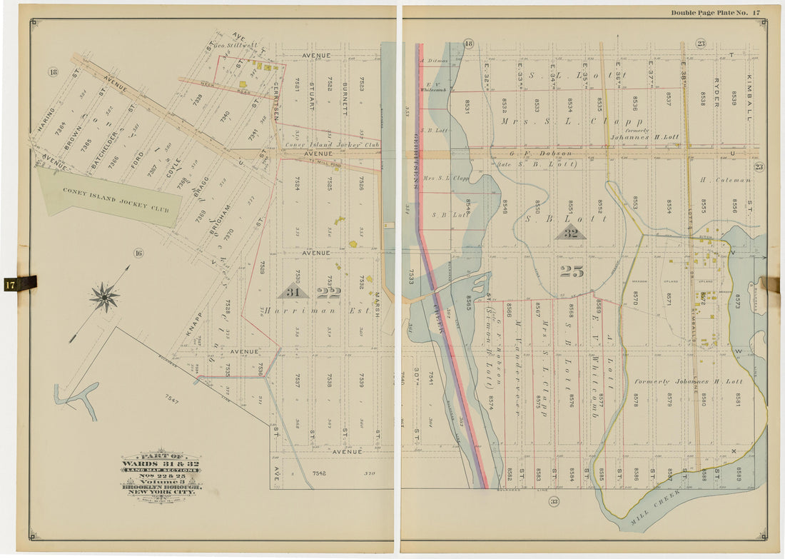 Image 38 of Atlas of the Brooklyn Borough of the City of New York : Originally Kings County, Complete In Three Volumes : Based Upon Official Maps and Plans On File In the Various City Offices In the Municipal Building and Registers Office (Hall of Rec... by Relic Map Company