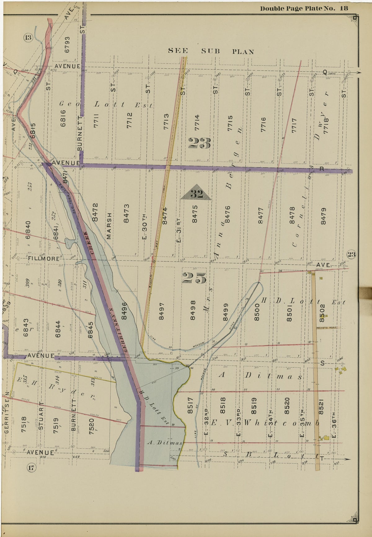 Image 41 of Atlas of the Brooklyn Borough of the City of New York : Originally Kings County, Complete In Three Volumes : Based Upon Official Maps and Plans On File In the Various City Offices In the Municipal Building and Registers Office (Hall of Rec... by Relic Map Company